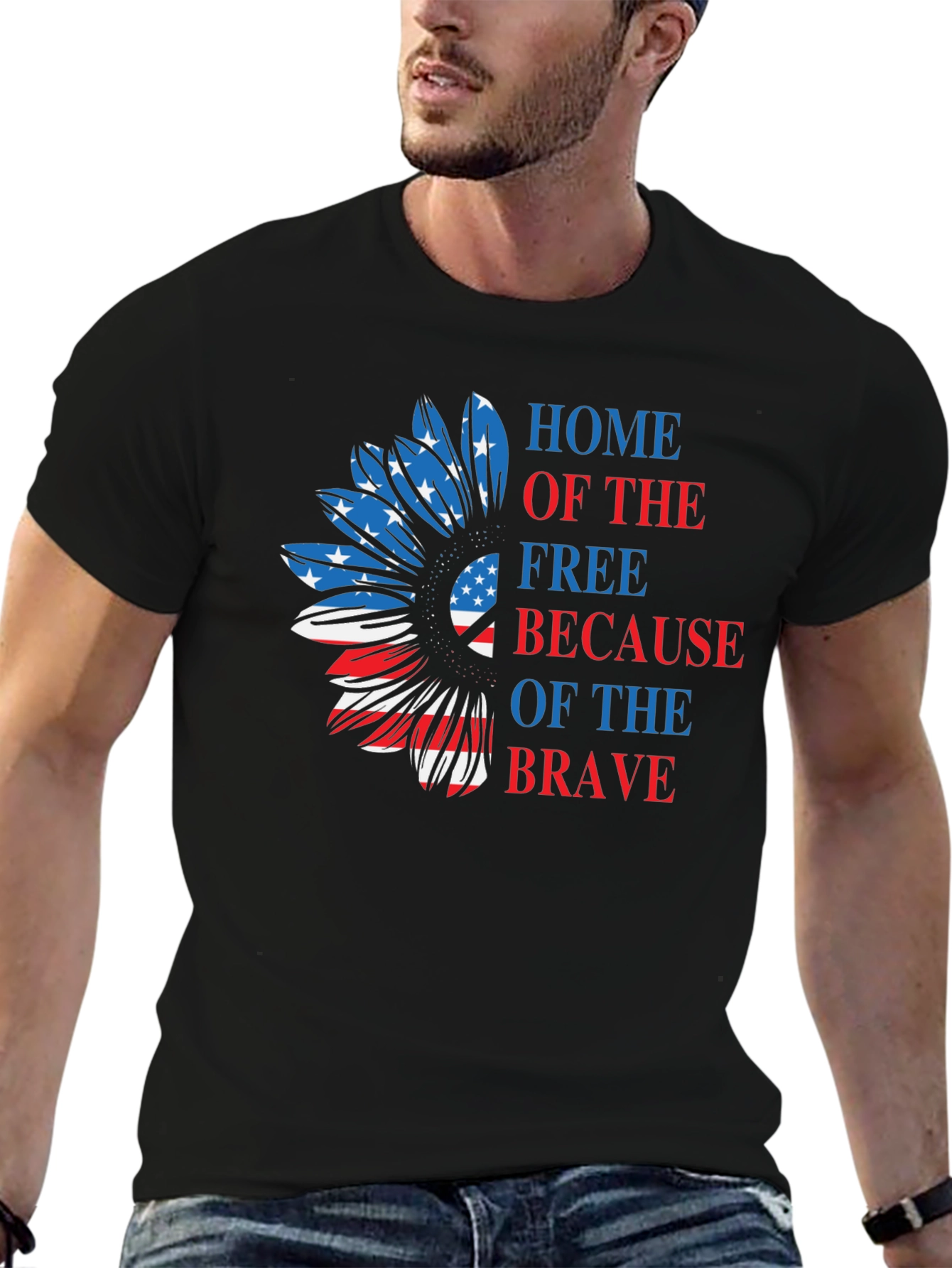 Patriotic Sunflower Graphic Tee