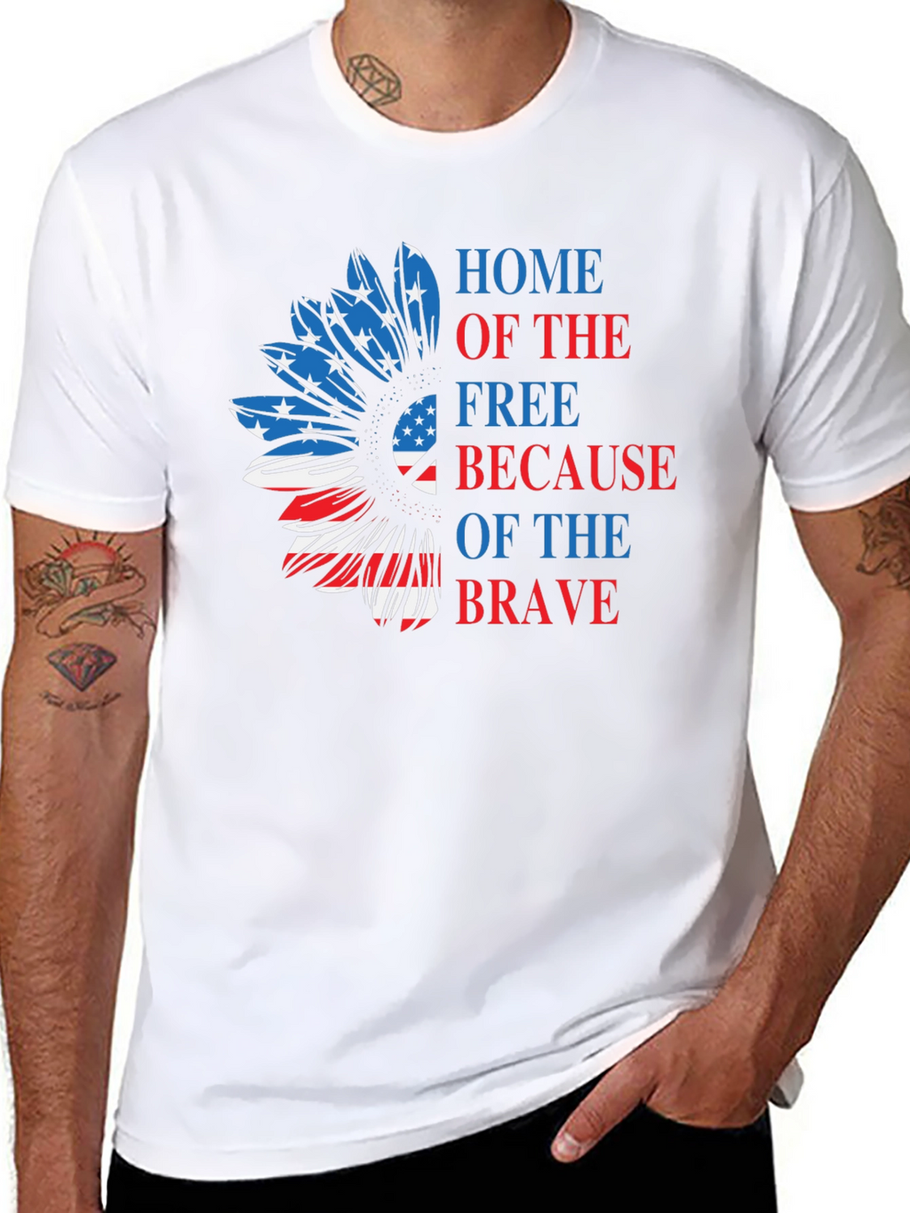 Patriotic Sunflower Graphic Tee
