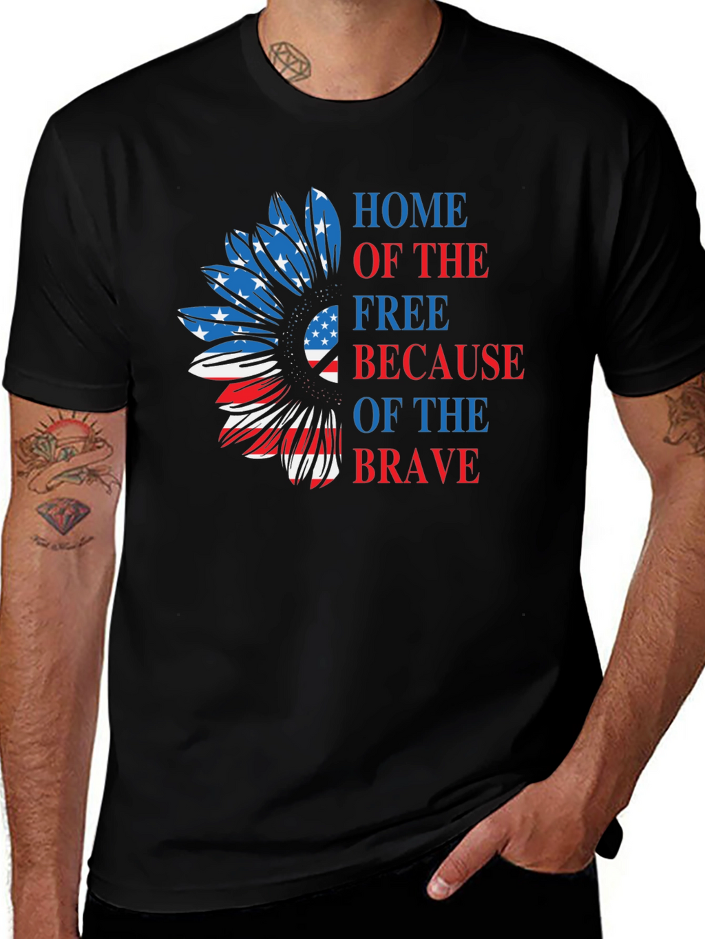 Patriotic Sunflower Graphic Tee