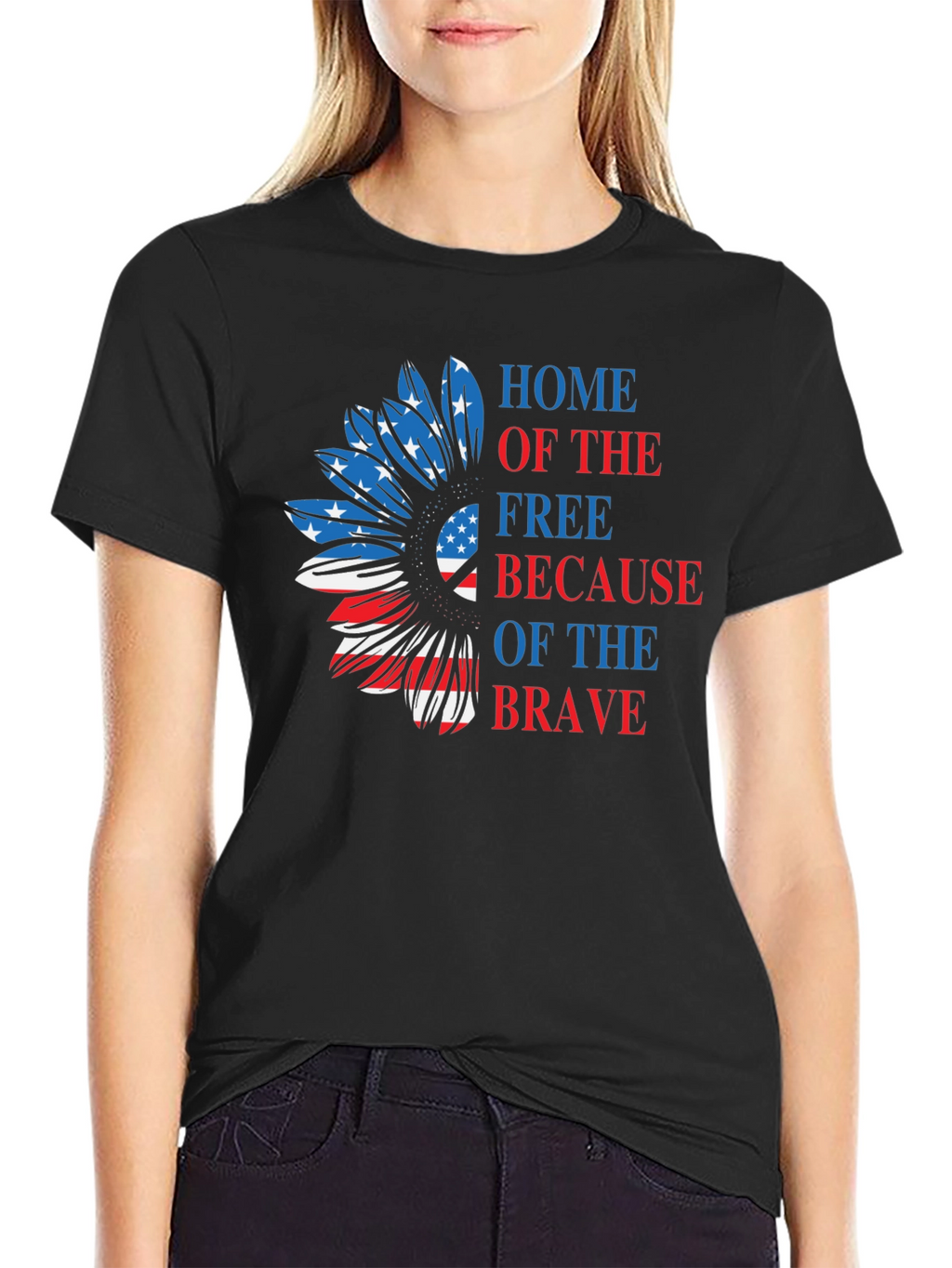 Patriotic Sunflower Graphic Tee