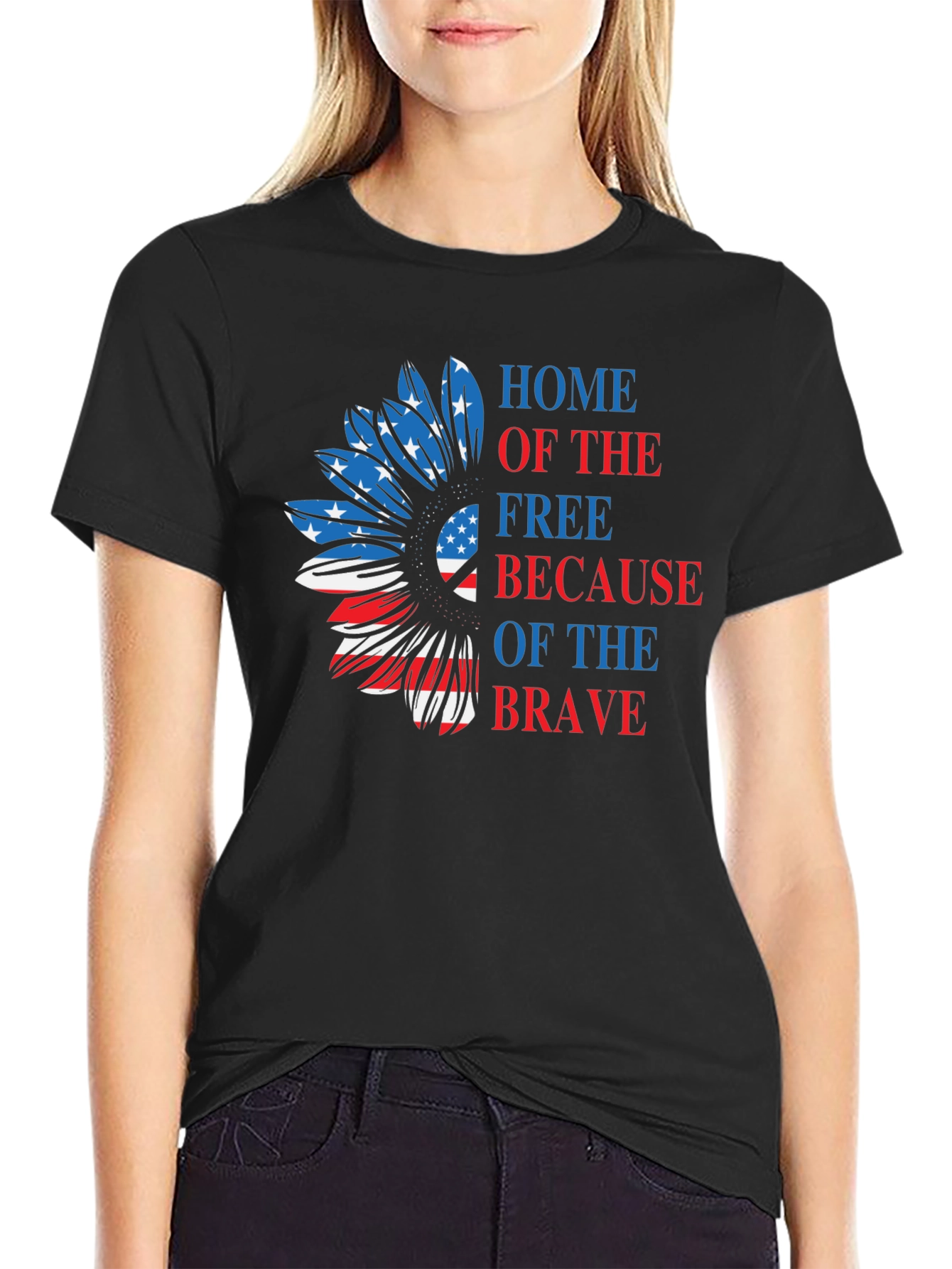 Patriotic Sunflower Graphic Tee