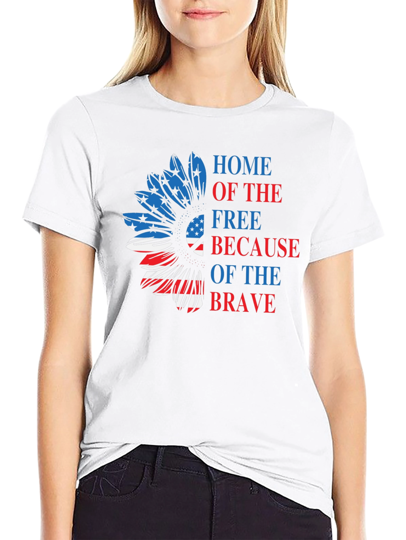 Patriotic Sunflower Graphic Tee