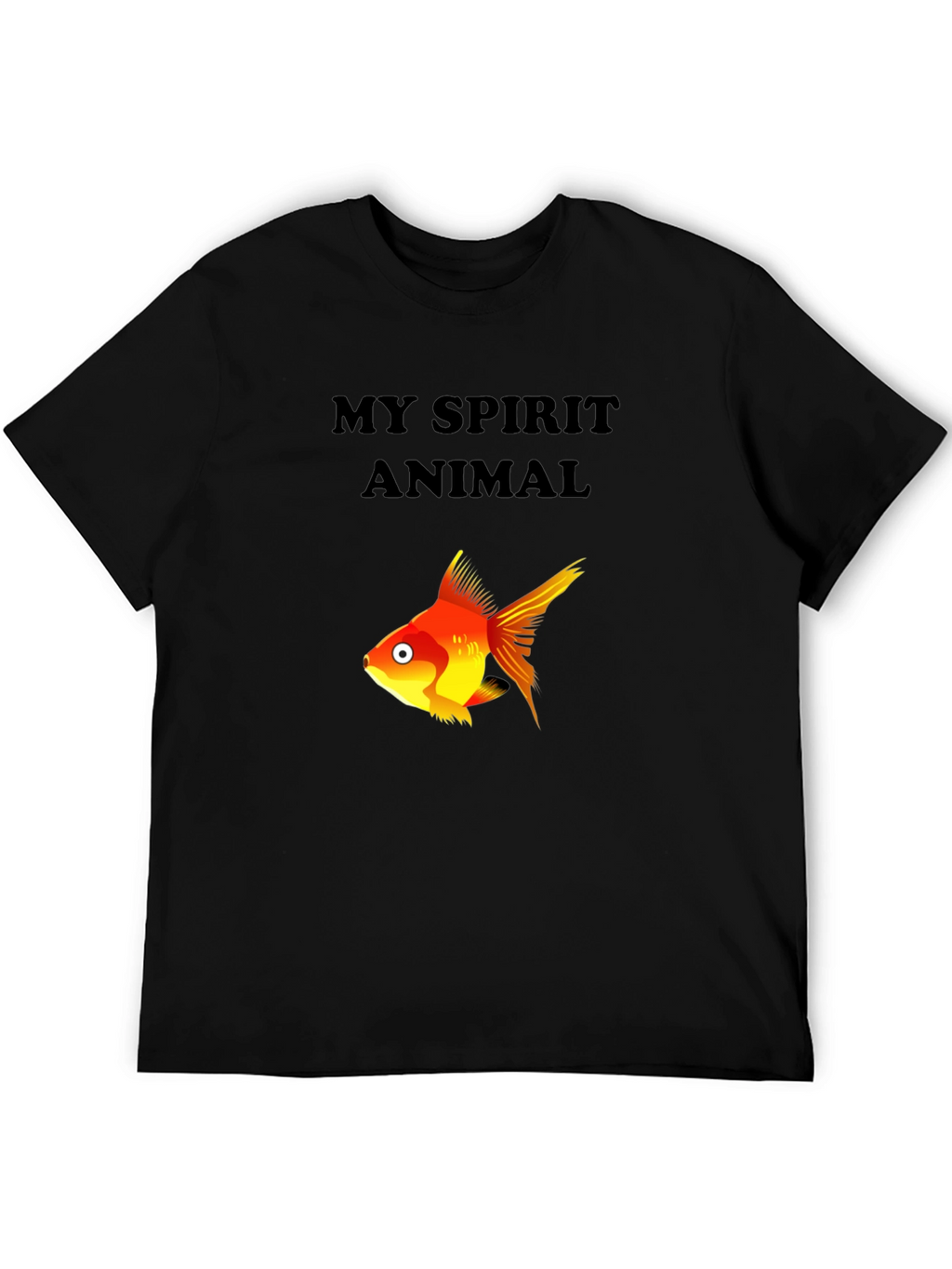 My Spirit Animal Fish Graphic Tee - Black