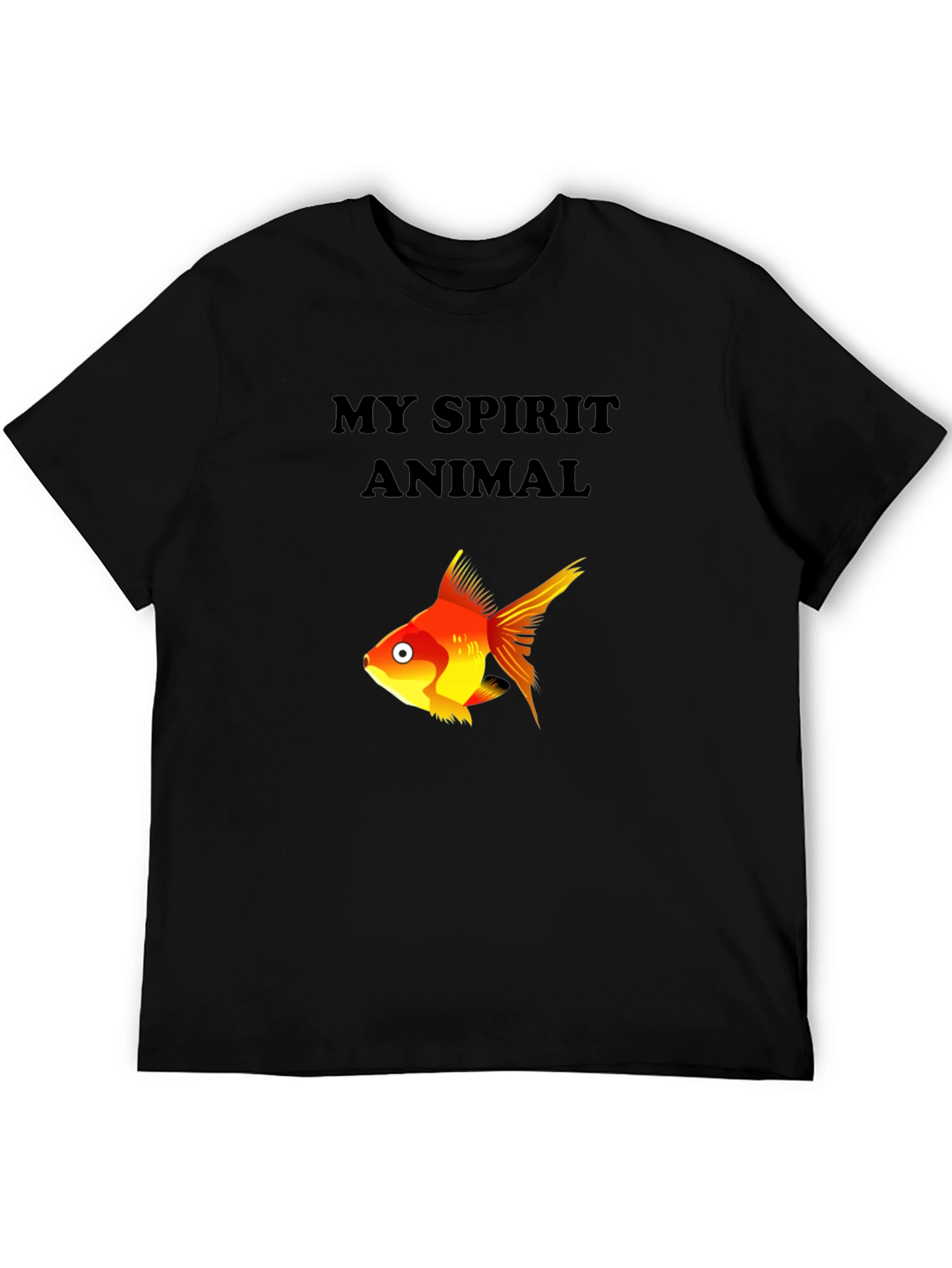 My Spirit Animal Fish Graphic Tee - Black