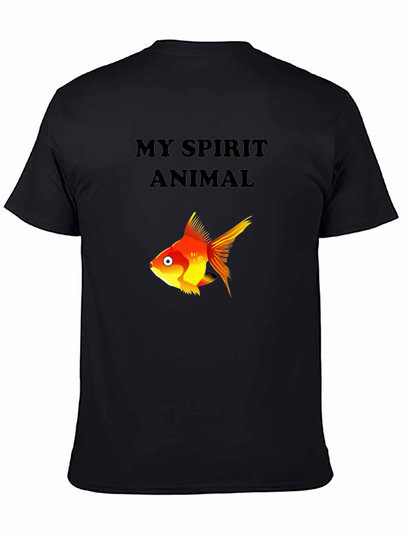 My Spirit Animal Fish Graphic Tee - Black