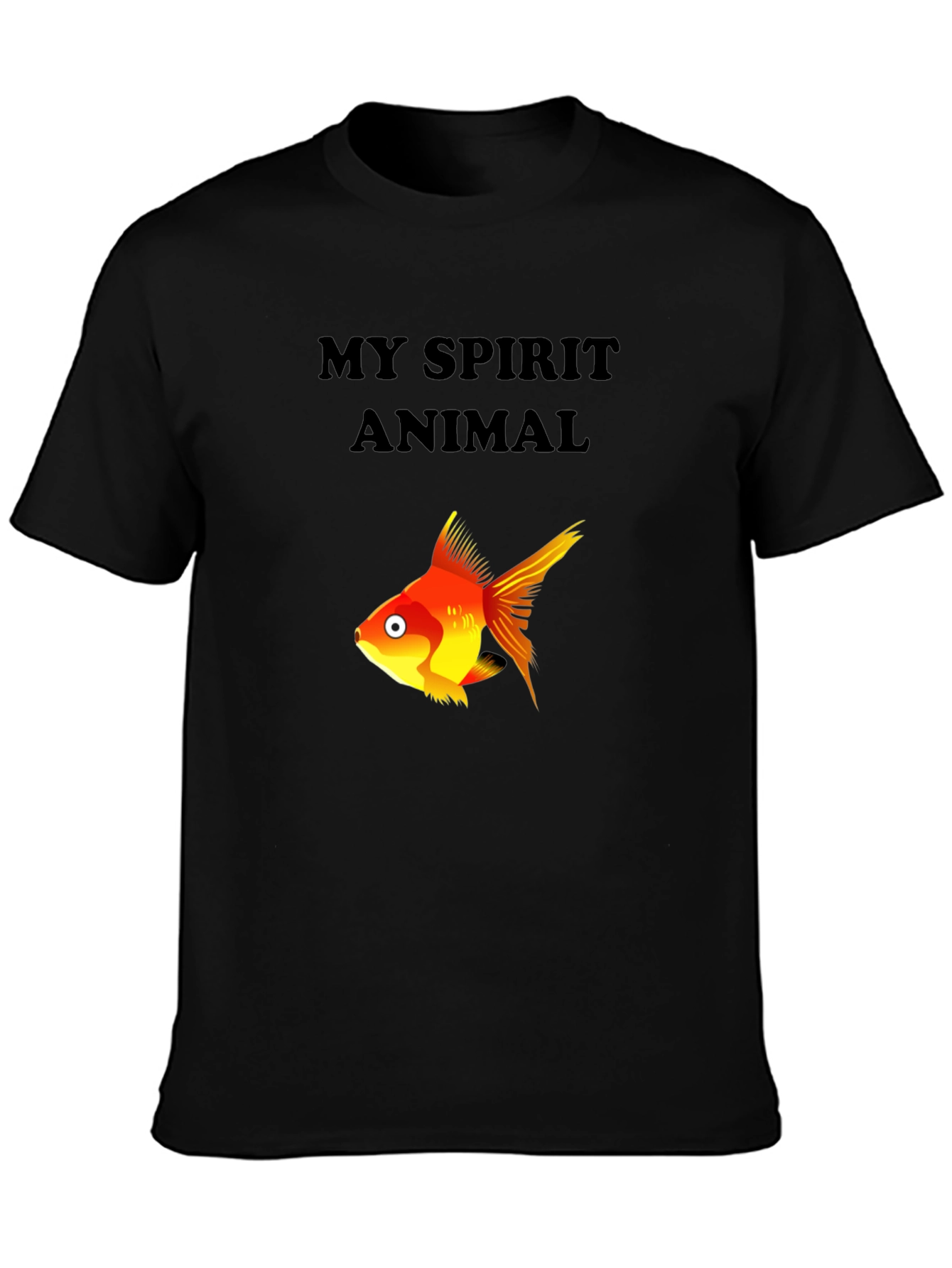 My Spirit Animal Fish Graphic Tee - Black