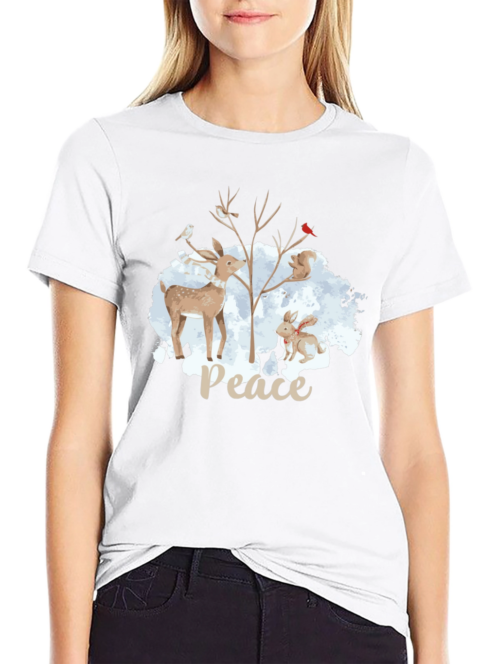 Peace Winter Animals T-Shirt
