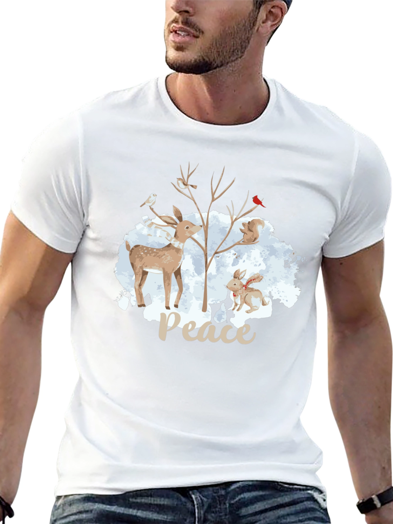 Peace Winter Animals T-Shirt