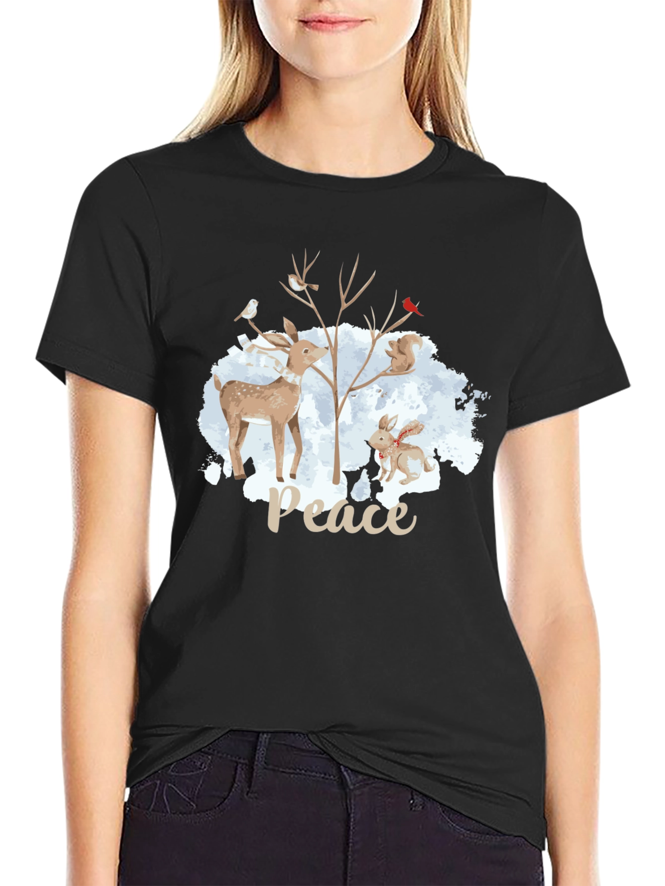 Peace Winter Animals T-Shirt