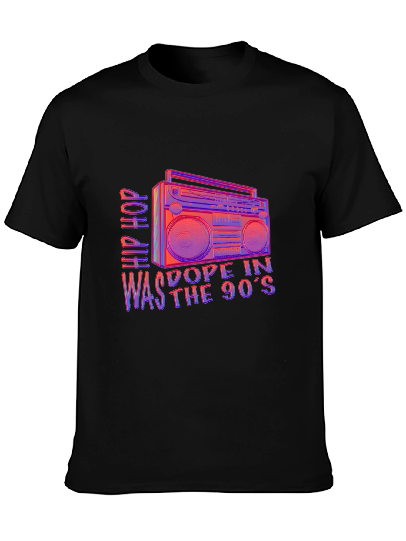 Vintage Hip Hop Boombox Mens T-Shirt - 90s Dope