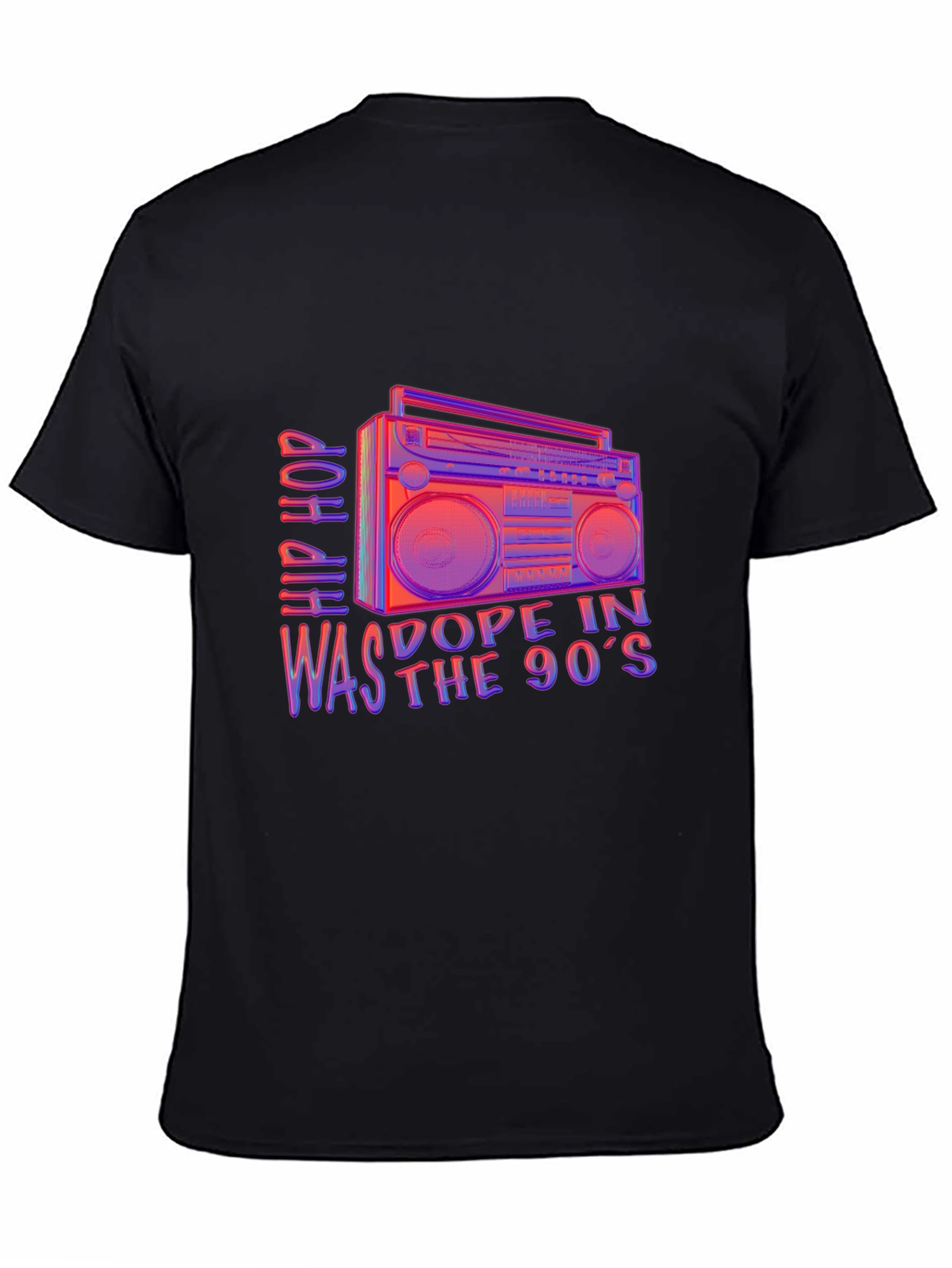 Vintage Hip Hop Boombox Mens T-Shirt - 90s Dope