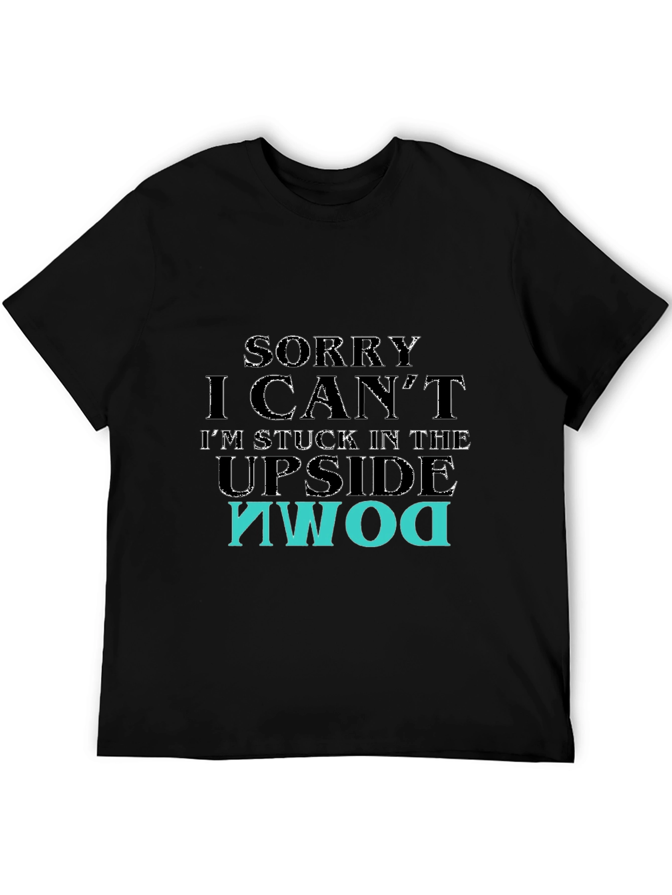 Upside Down Graphic T-Shirt - Black