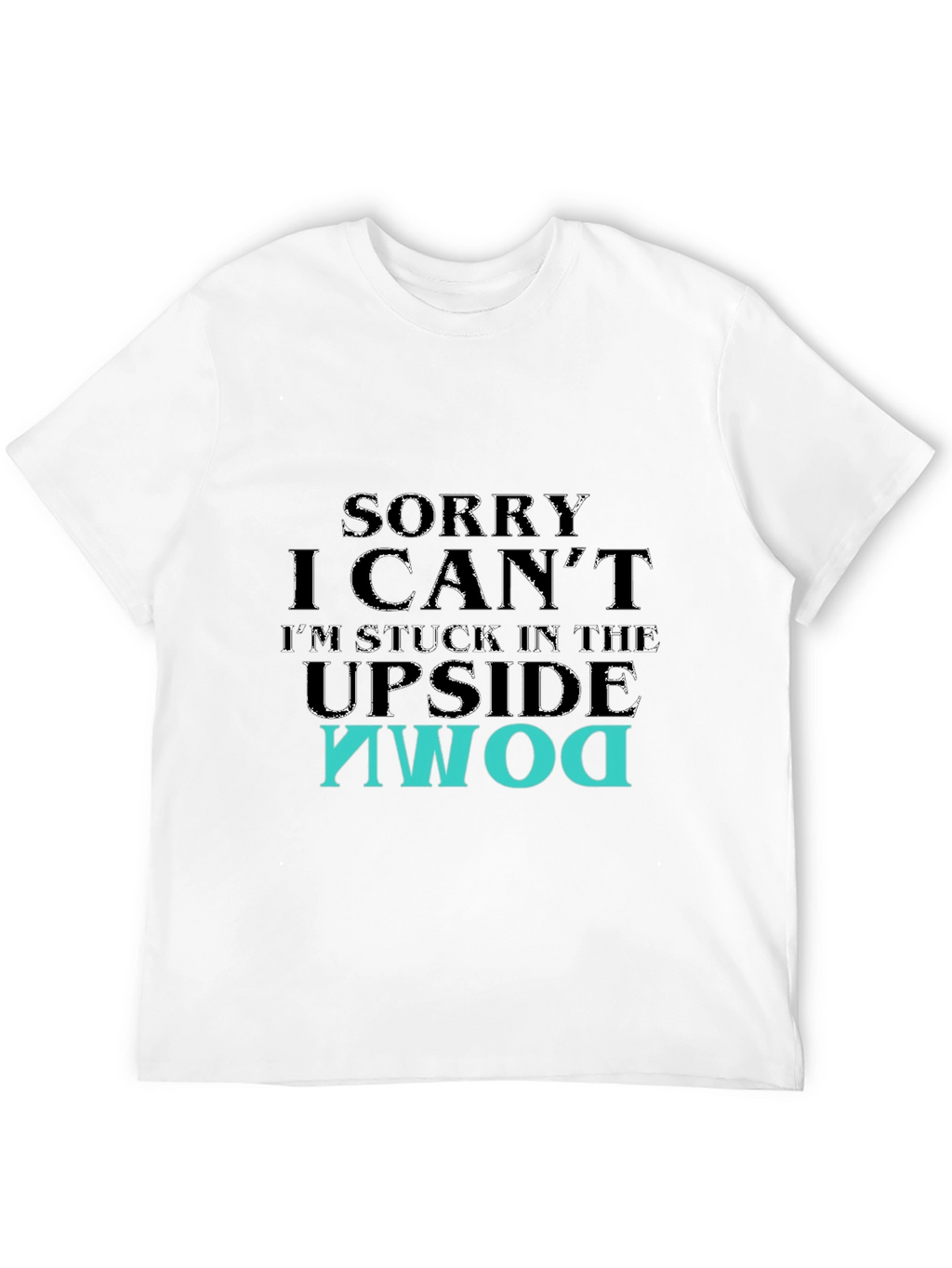 Upside Down Graphic T-Shirt - Black