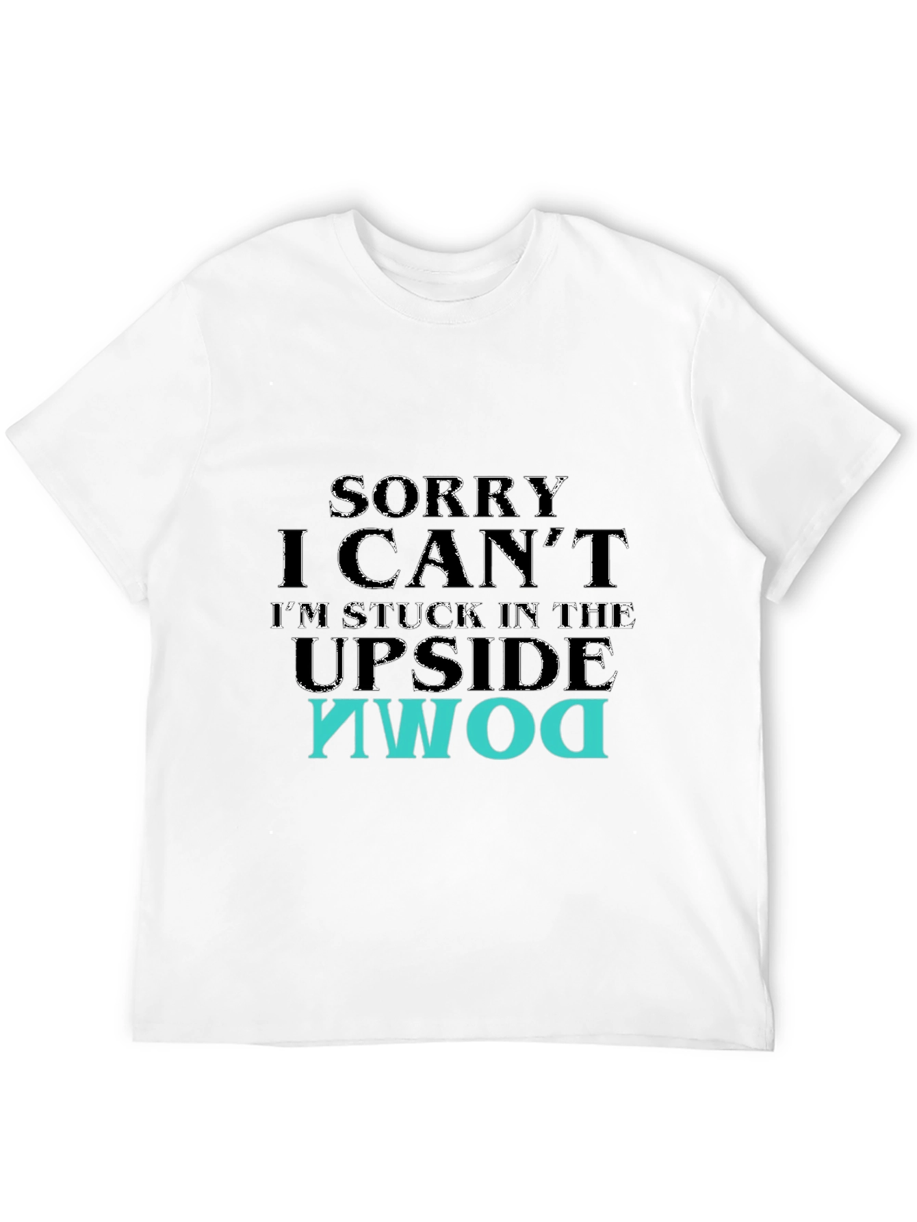 Upside Down Graphic T-Shirt - Black