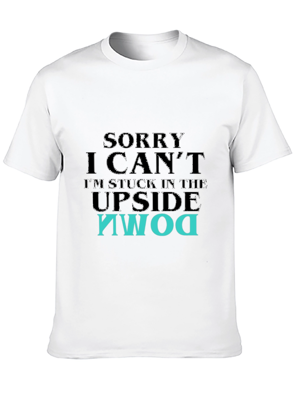 Upside Down Graphic T-Shirt - Black