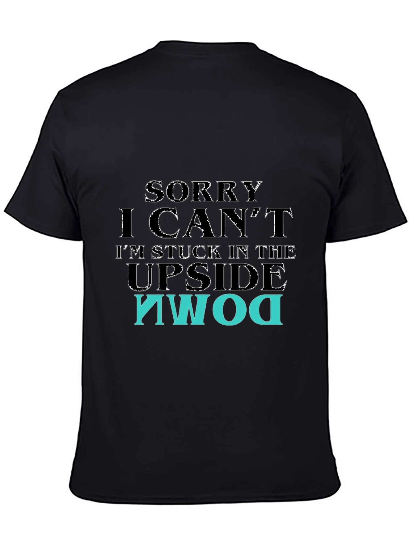 Upside Down Graphic T-Shirt - Black