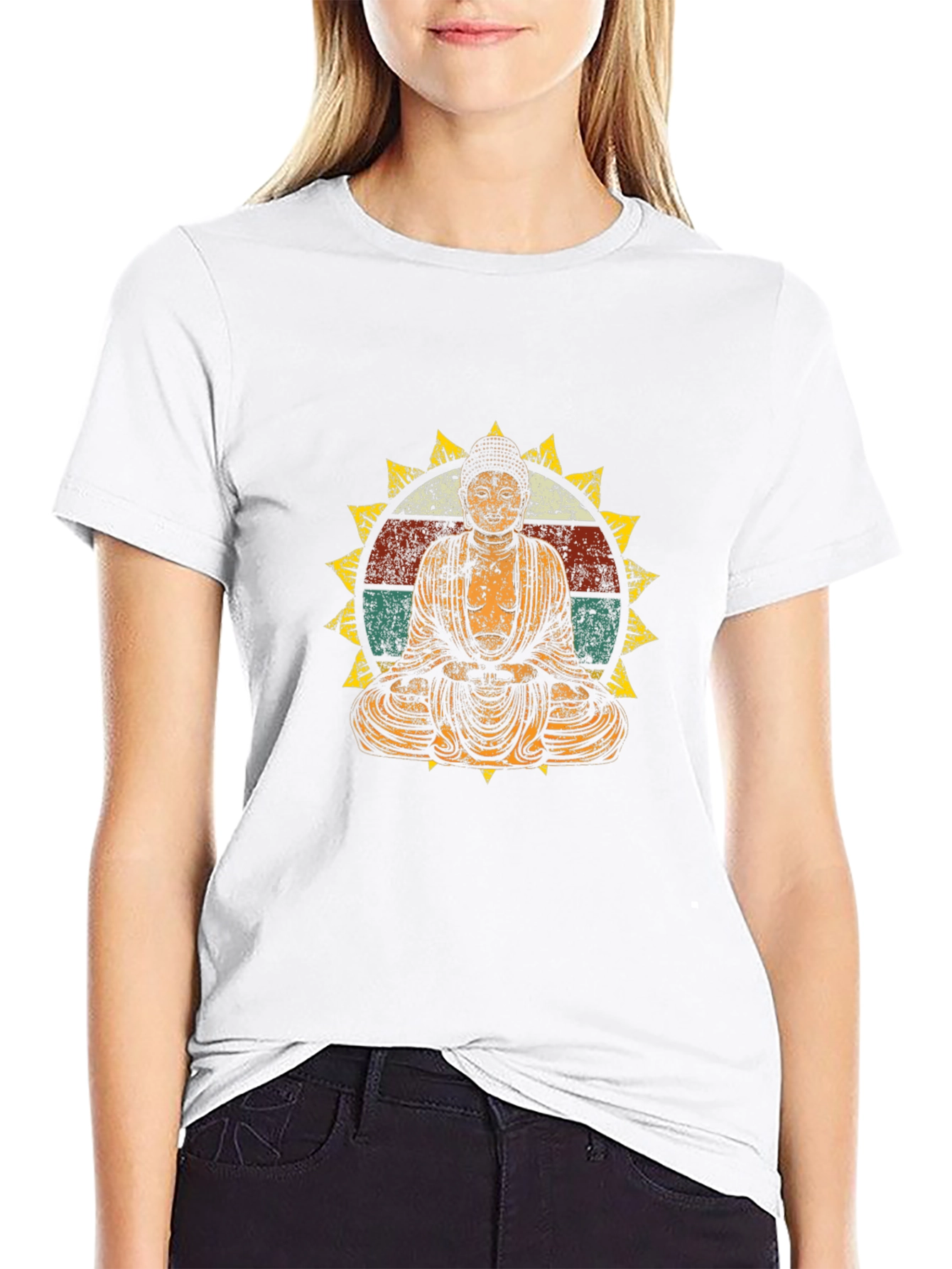 Vintage Buddha Graphic Tee - Relaxed Fit