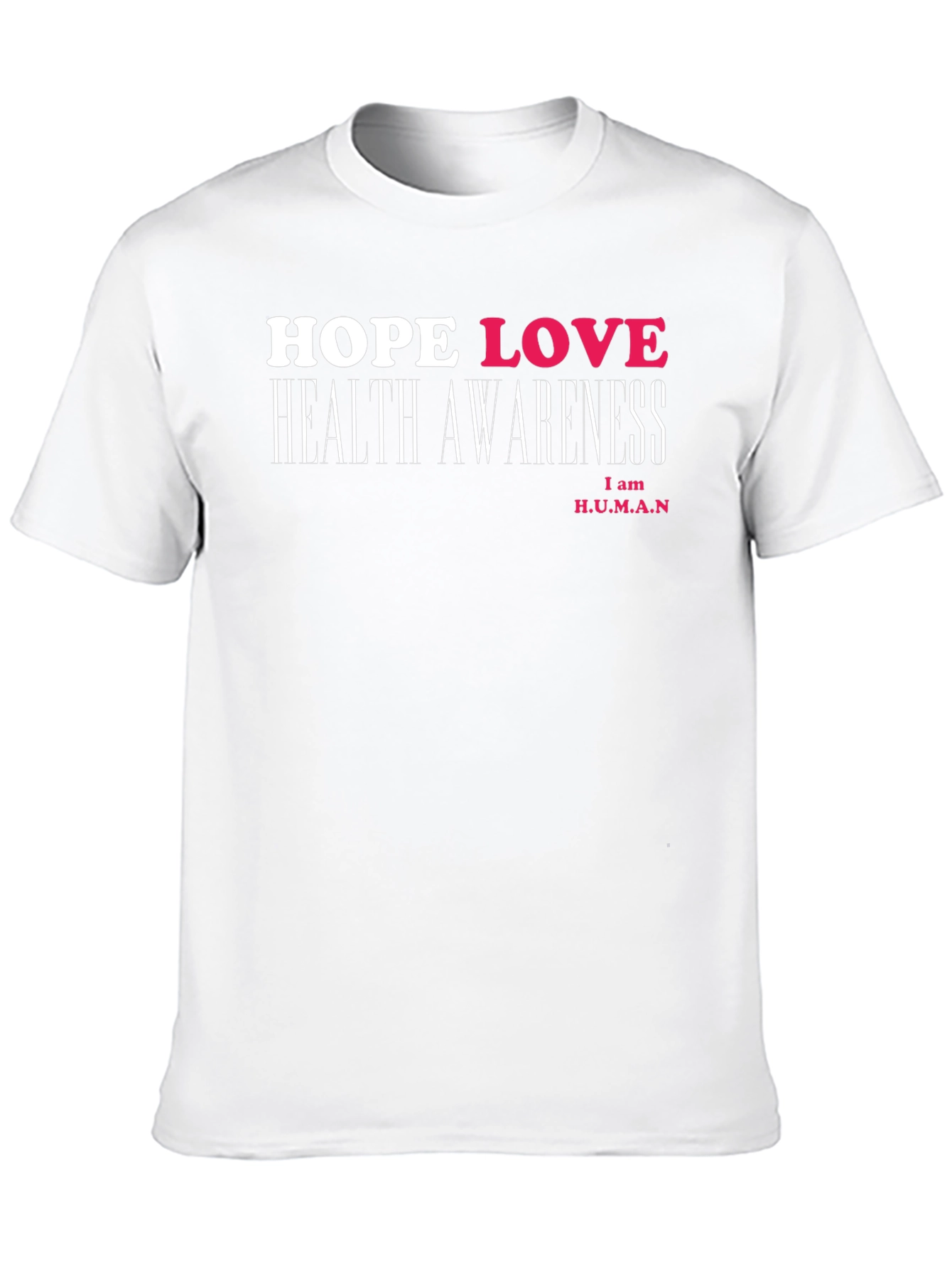 Hope Love Health Awareness Black T-Shirt