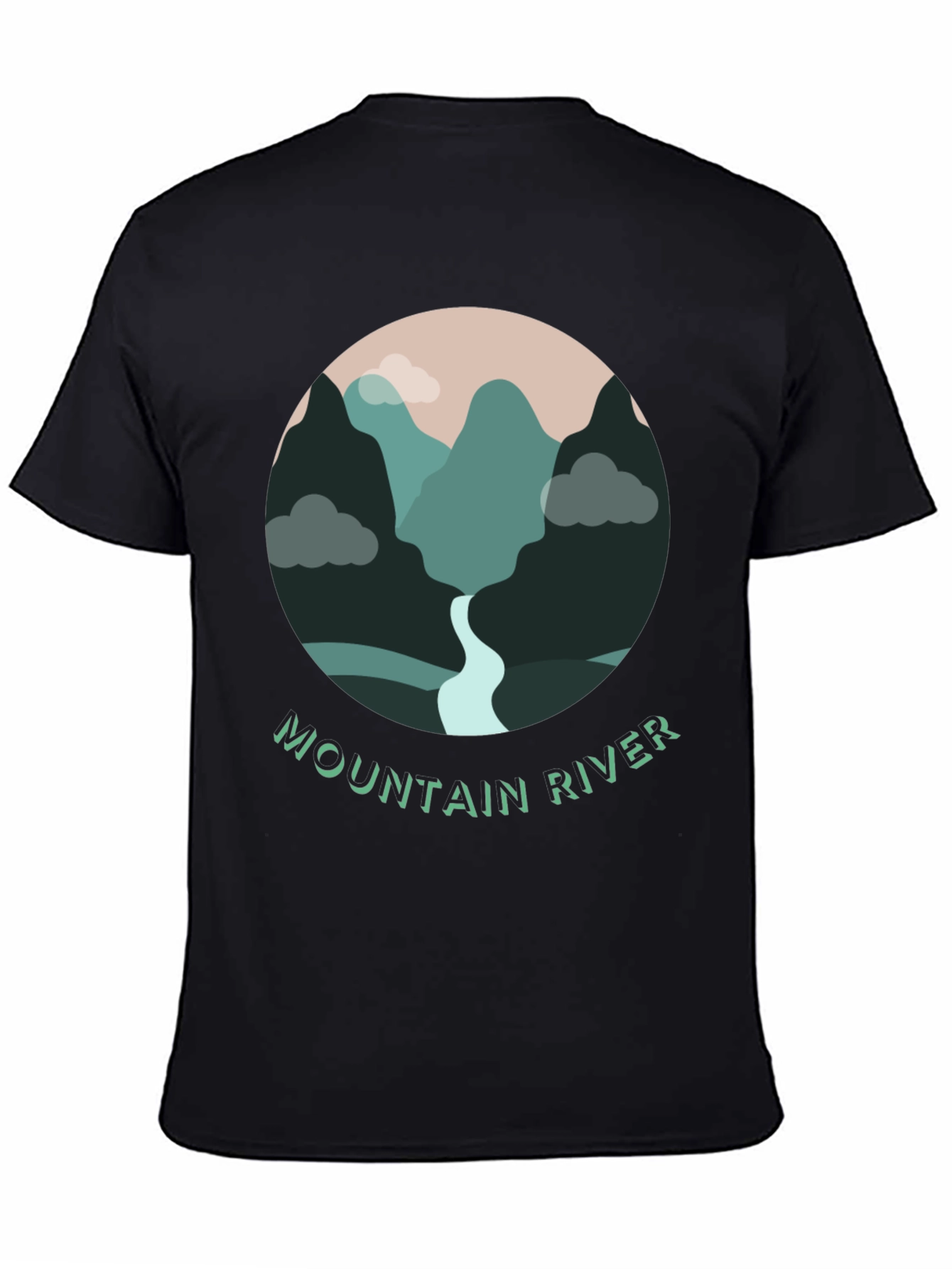 Mountain River Graphic T-Shirt - Nature Inspired Tee