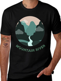Mountain River Graphic T-Shirt - Nature Inspired Tee