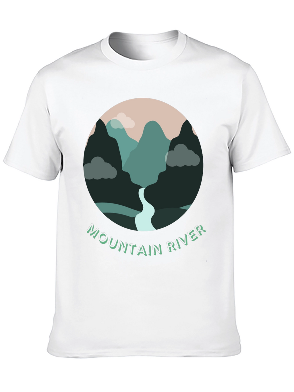 Mountain River Graphic T-Shirt - Nature Inspired Tee