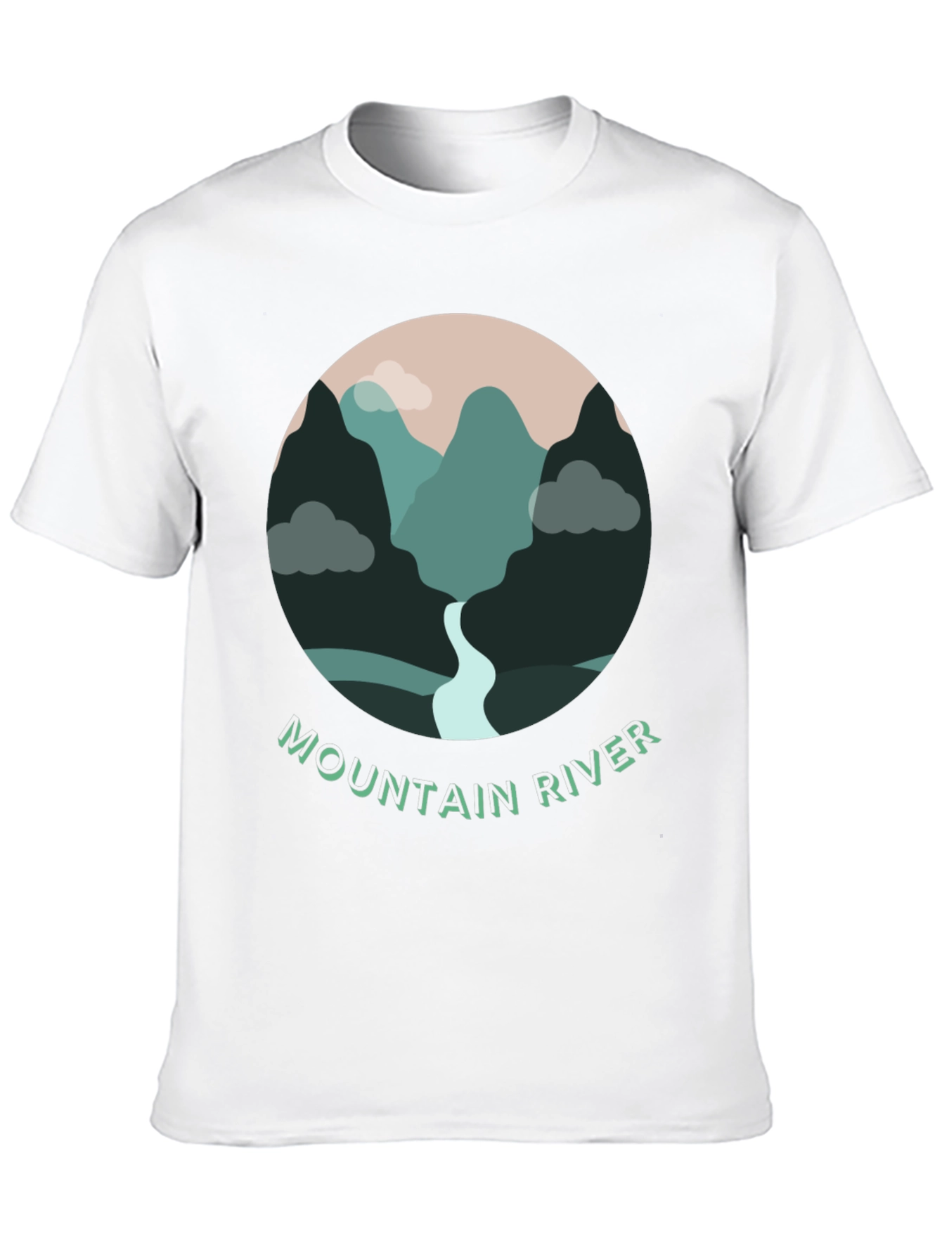 Mountain River Graphic T-Shirt - Nature Inspired Tee