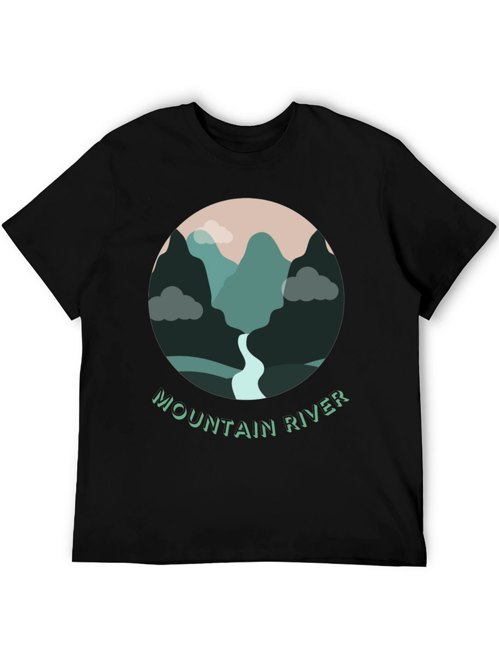 Mountain River Graphic T-Shirt - Nature Inspired Tee