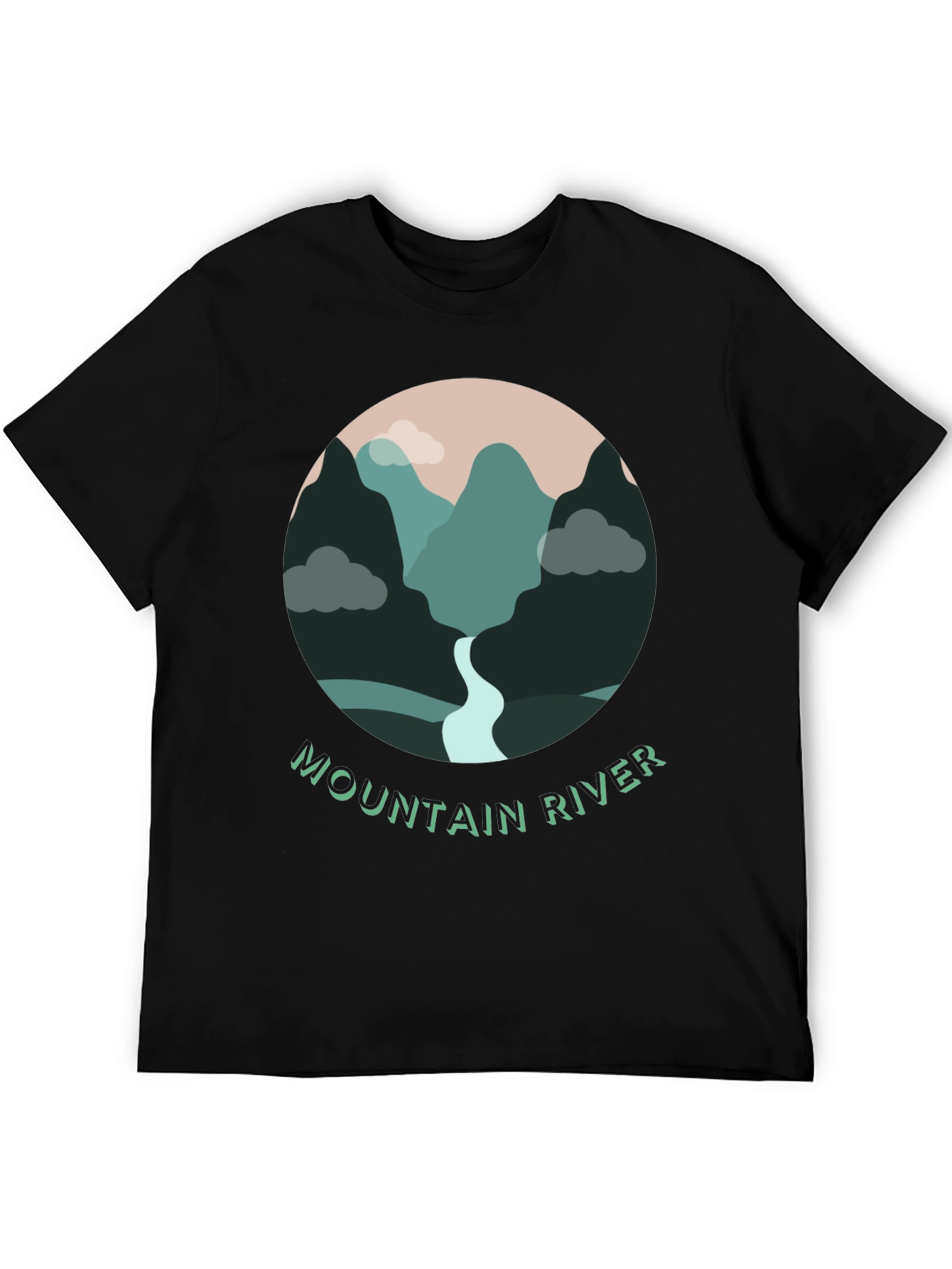 Mountain River Graphic T-Shirt - Nature Inspired Tee