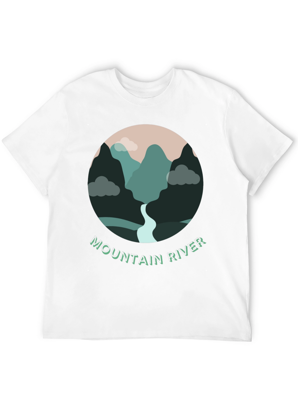 Mountain River Graphic T-Shirt - Nature Inspired Tee