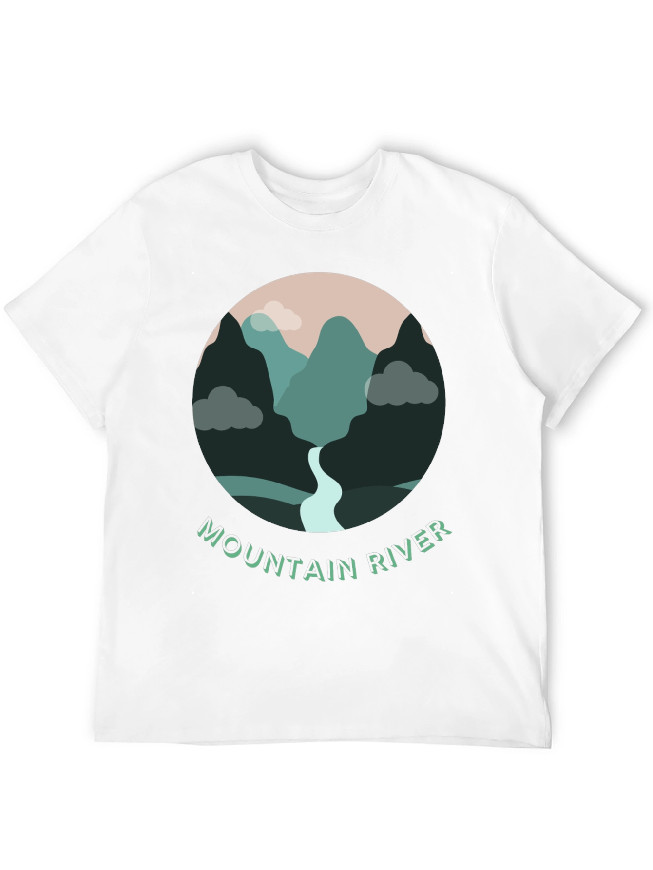 Mountain River Graphic T-Shirt - Nature Inspired Tee