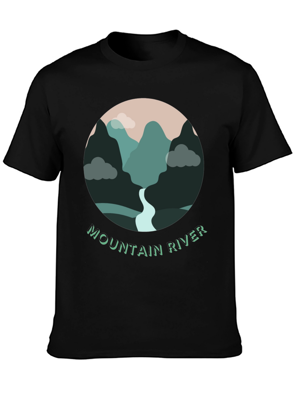 Mountain River Graphic T-Shirt - Nature Inspired Tee