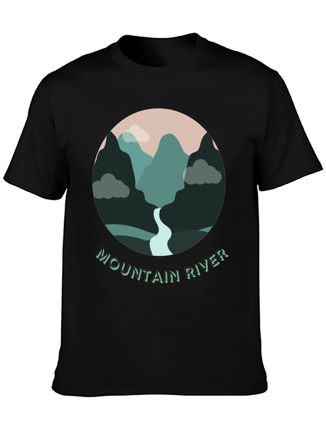 Mountain River Graphic T-Shirt - Nature Inspired Tee