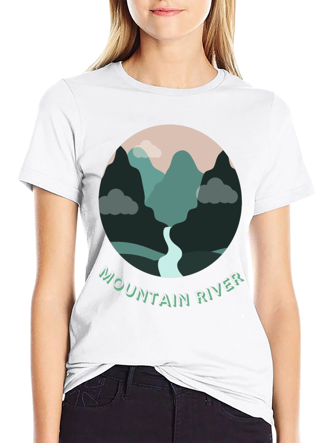 Mountain River Graphic T-Shirt - Nature Inspired Tee