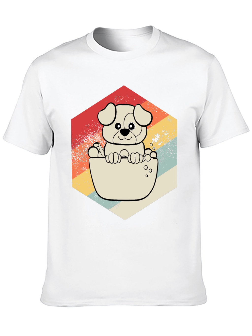 Retro Dog T-Shirt - Cute Puppy Design