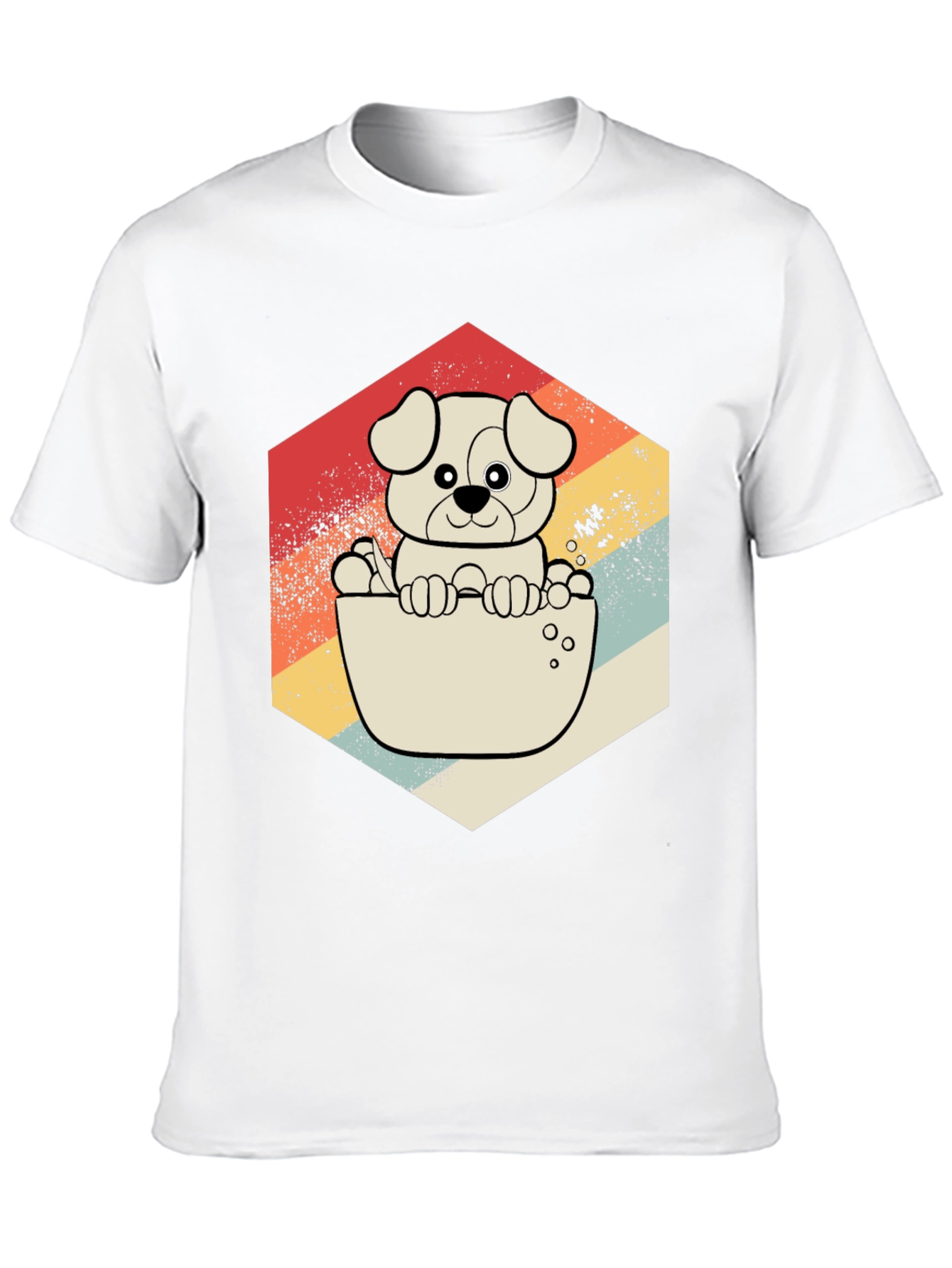 Retro Dog T-Shirt - Cute Puppy Design
