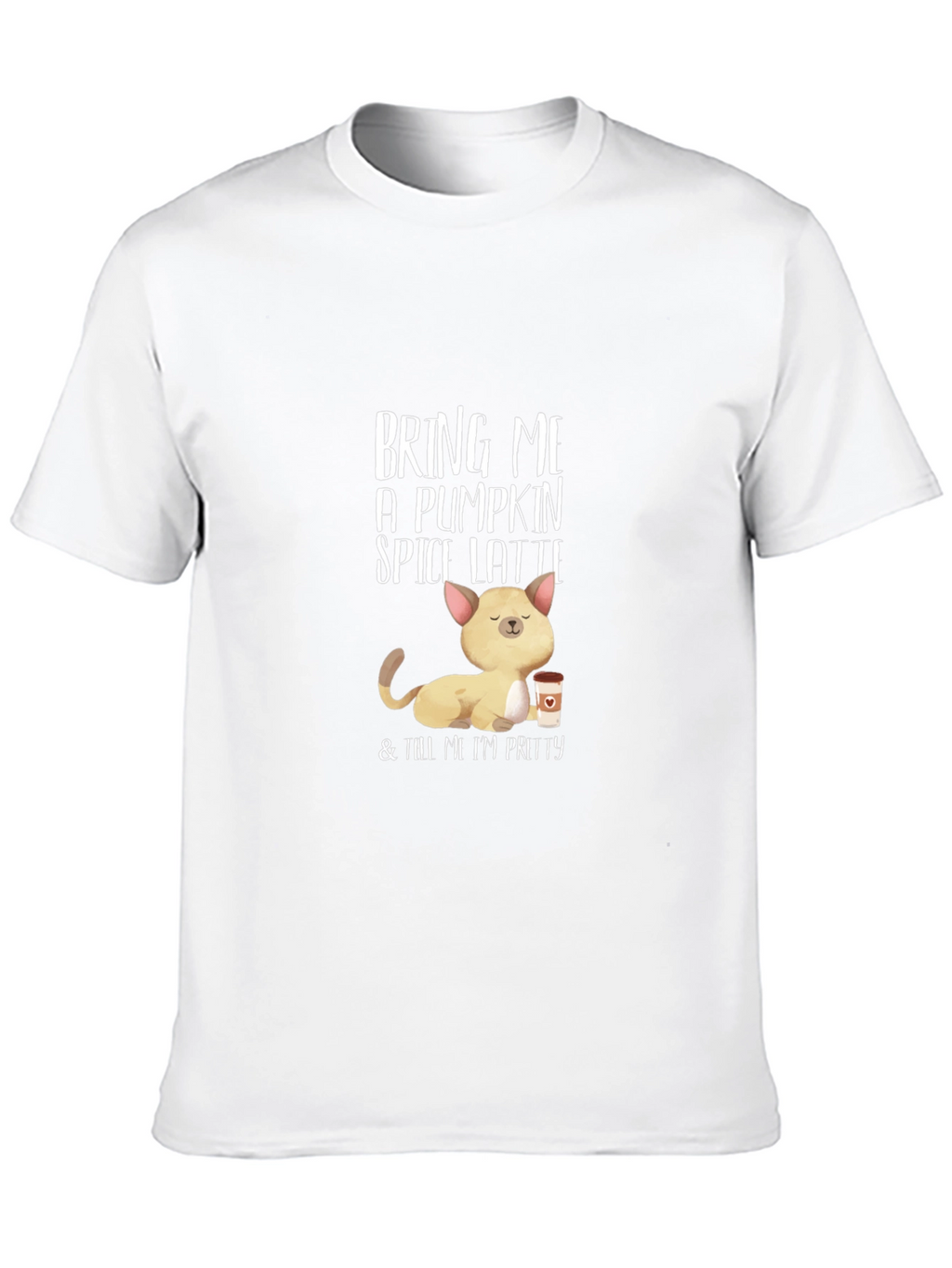 Pumpkin Spice Latte Cat T-Shirt