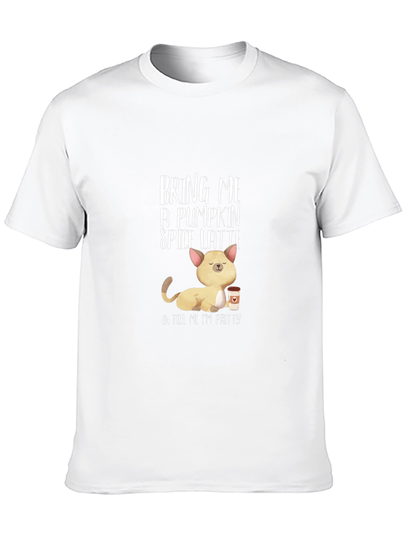 Pumpkin Spice Latte Cat T-Shirt