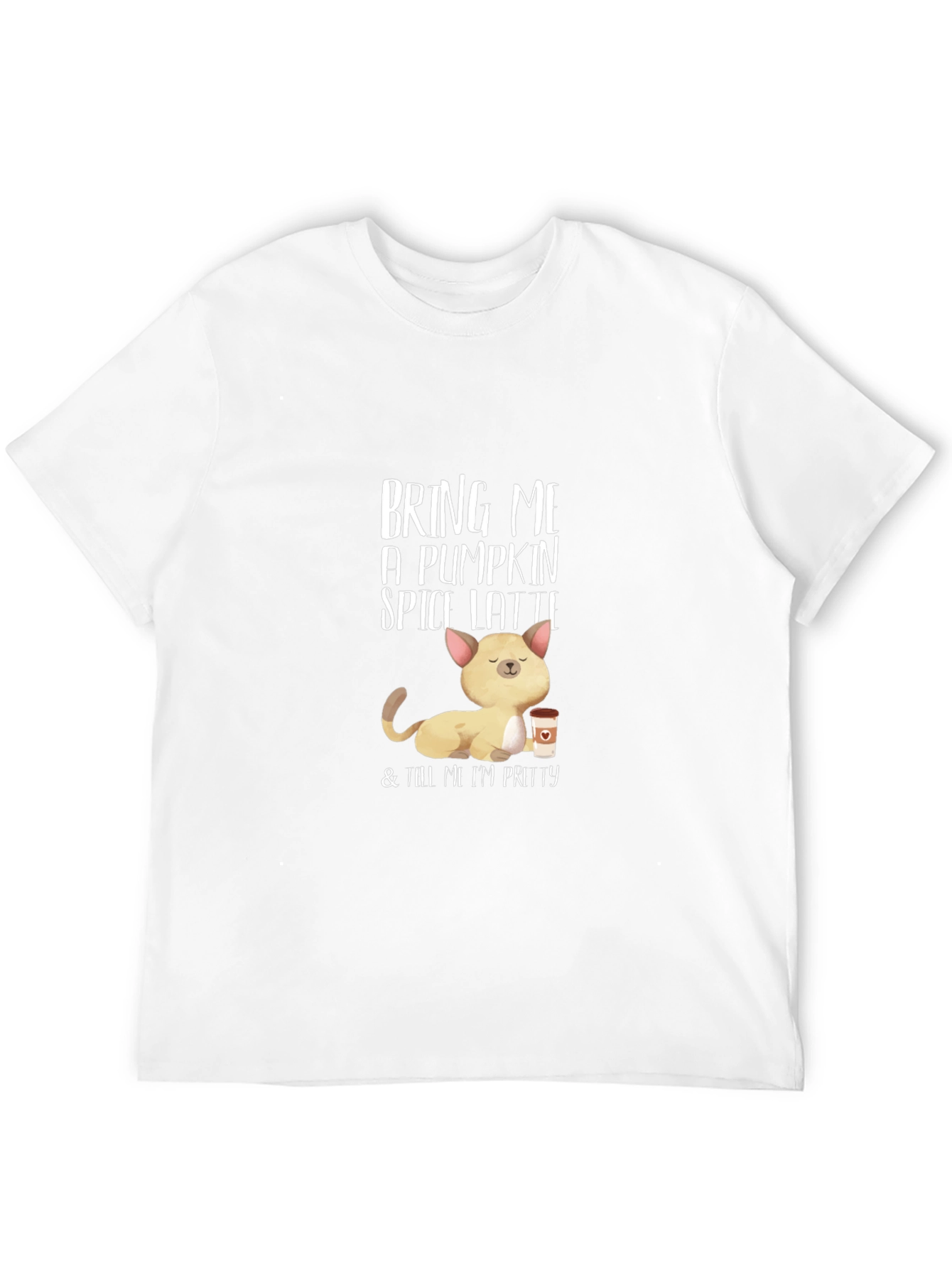 Pumpkin Spice Latte Cat T-Shirt