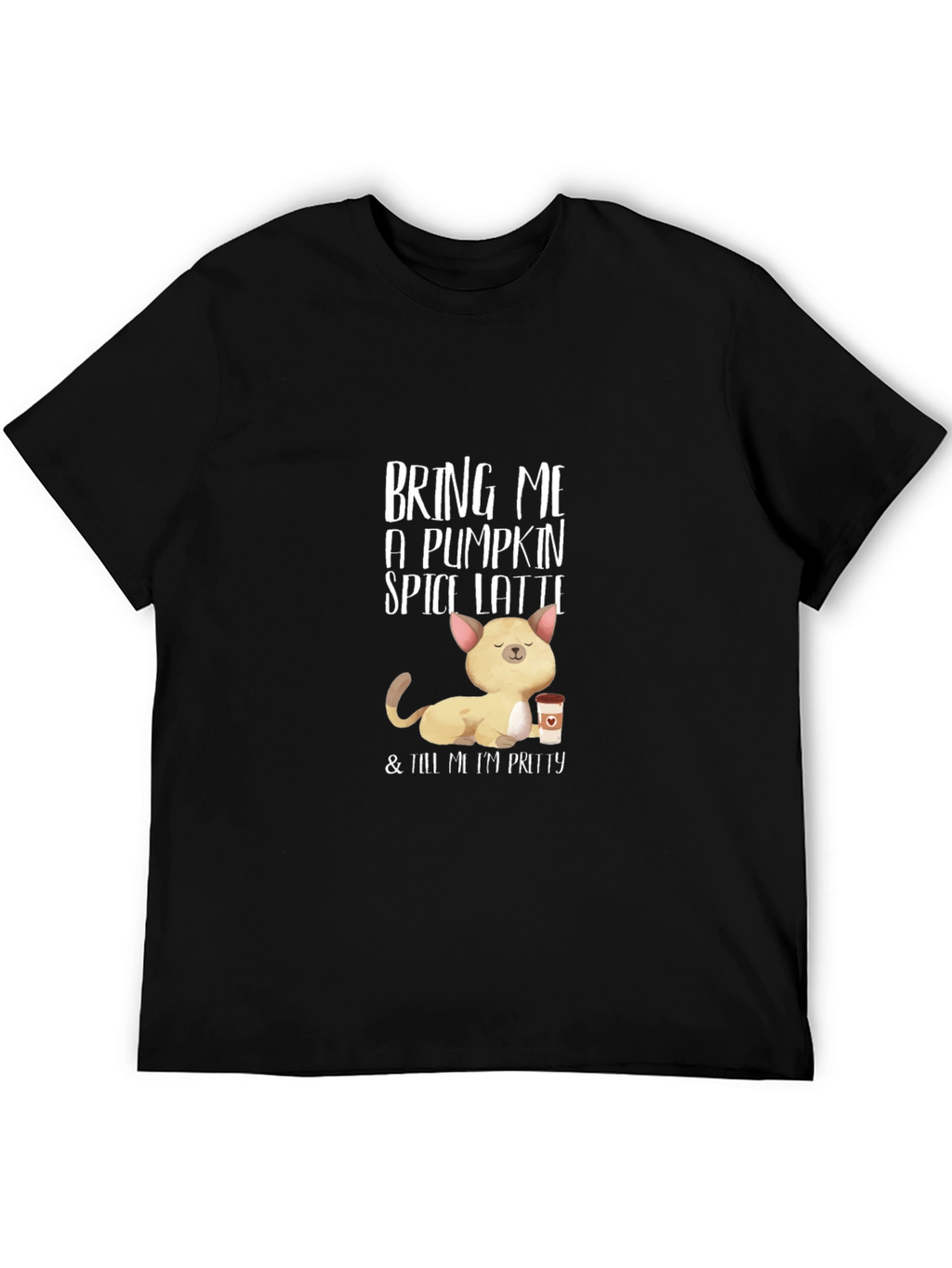 Pumpkin Spice Latte Cat T-Shirt