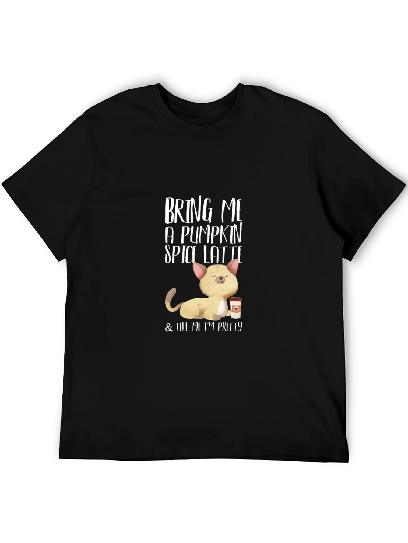 Pumpkin Spice Latte Cat T-Shirt