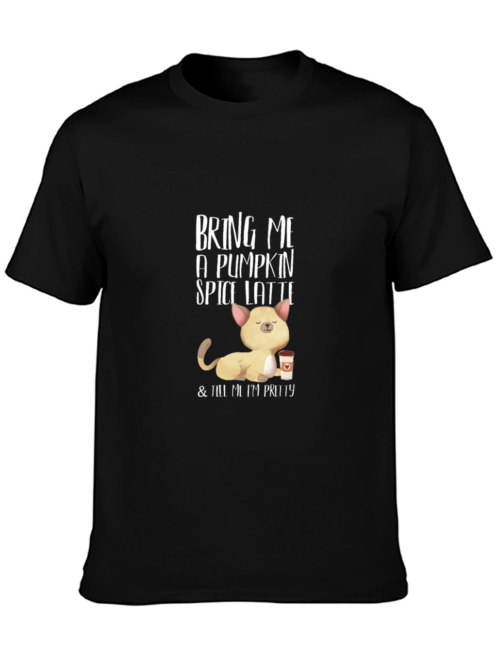 Pumpkin Spice Latte Cat T-Shirt