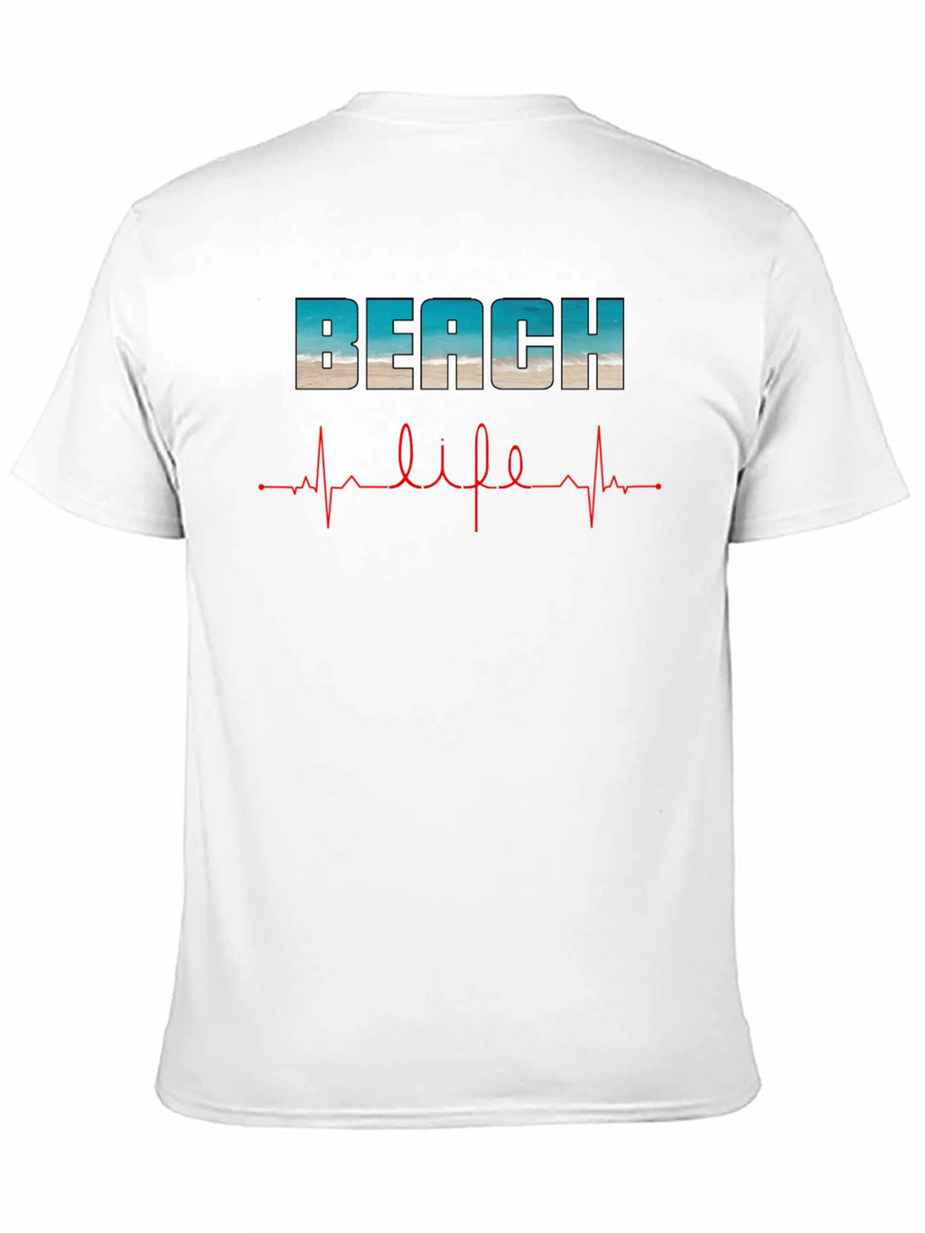 Beach Life Heartbeat T-Shirt - Relaxed Summer Vibes