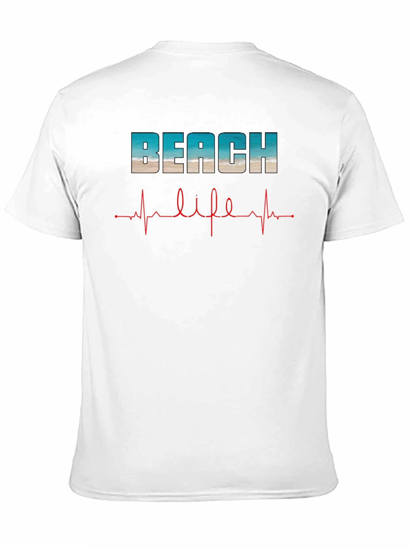 Beach Life Heartbeat T-Shirt - Relaxed Summer Vibes