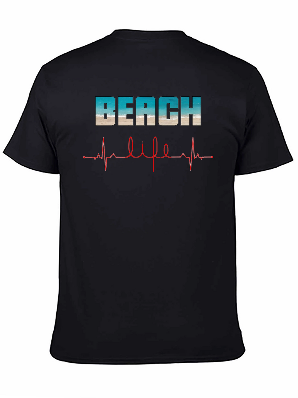 Beach Life Heartbeat T-Shirt - Relaxed Summer Vibes