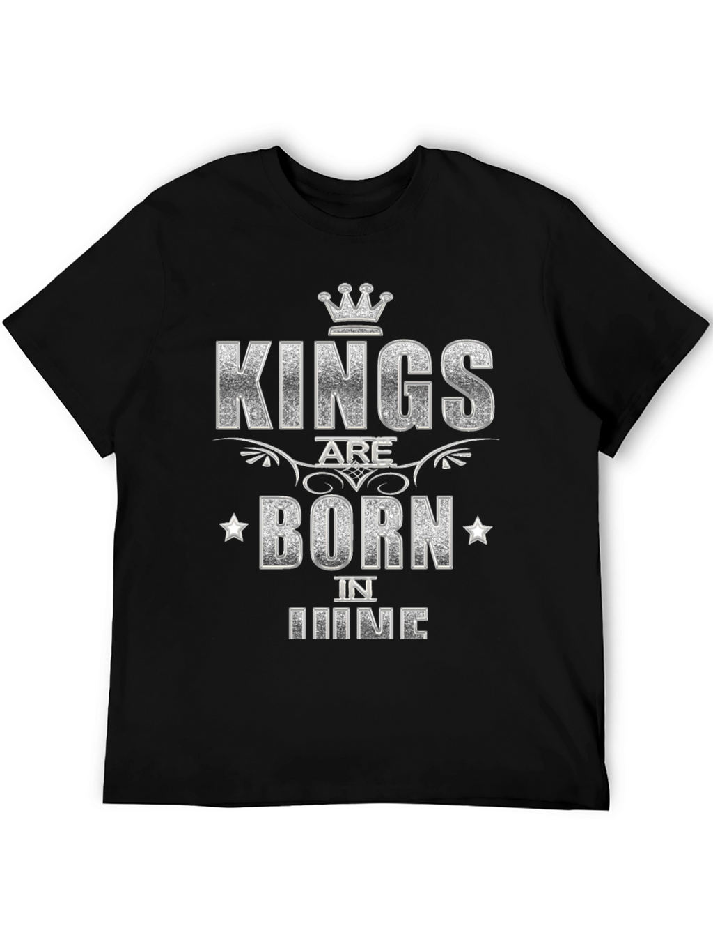 Kings Are Born in June Black T-Shirt