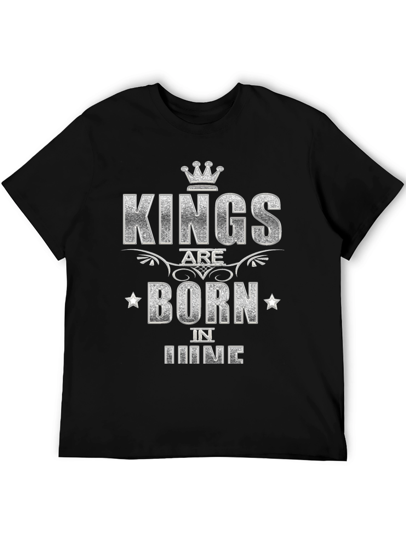 Kings Are Born in June Black T-Shirt