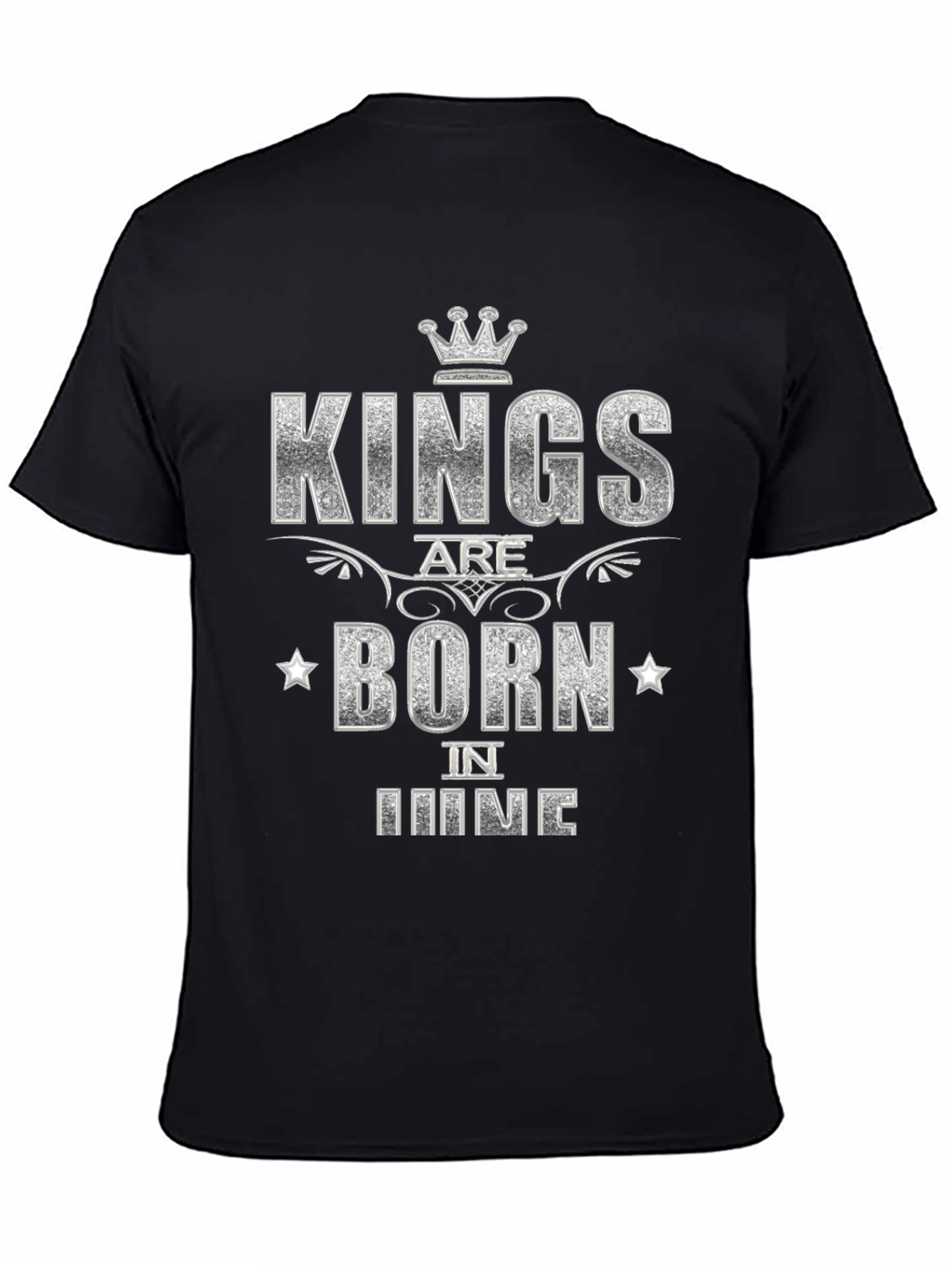 Kings Are Born in June Black T-Shirt