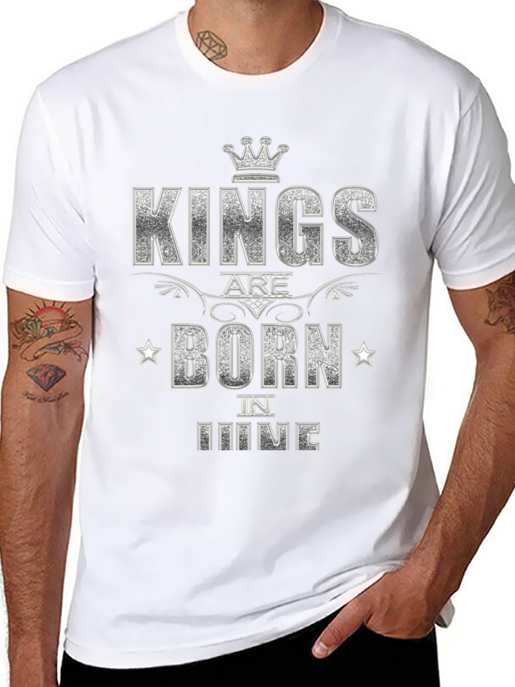 Kings Are Born in June Black T-Shirt