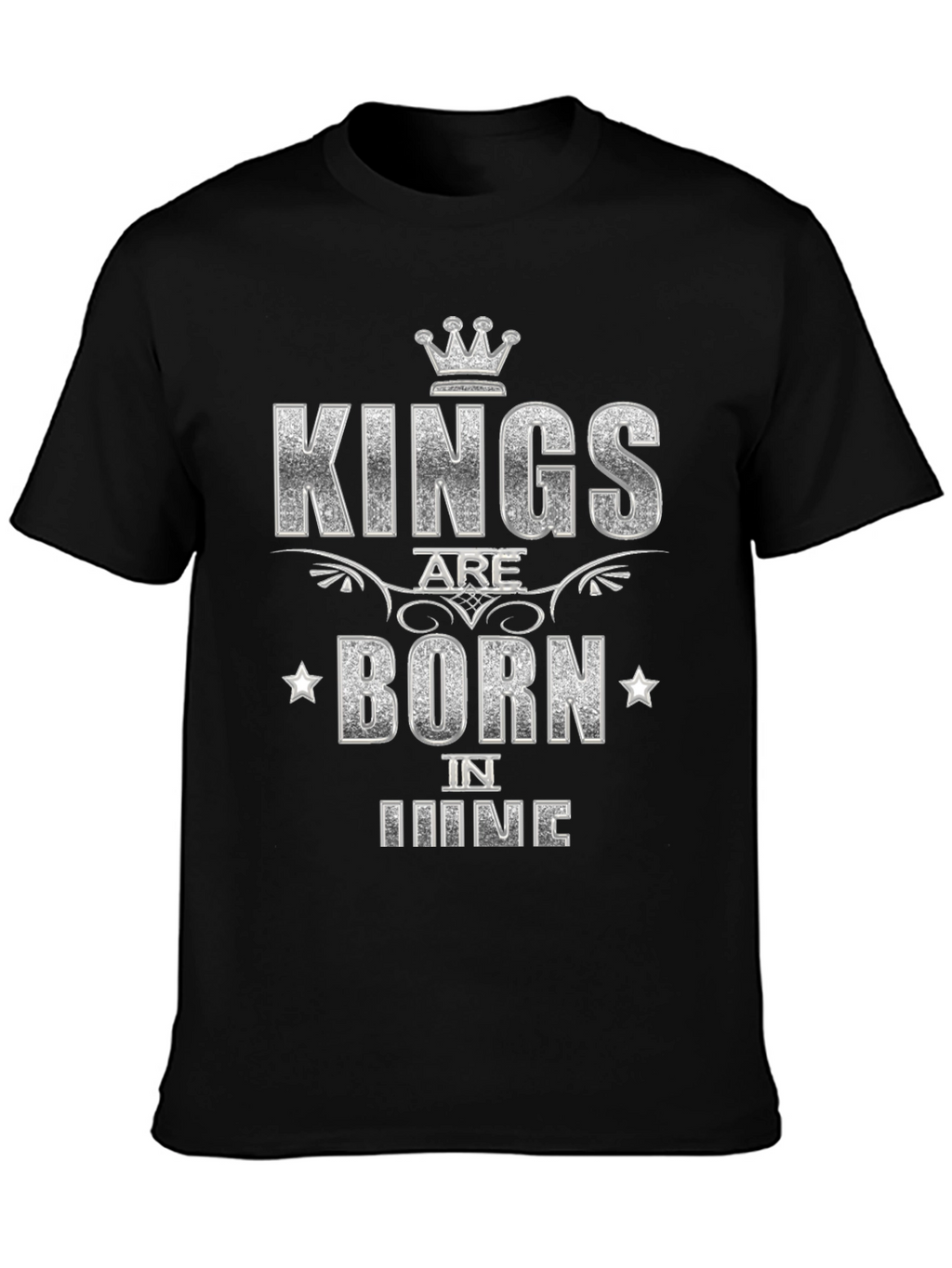 Kings Are Born in June Black T-Shirt