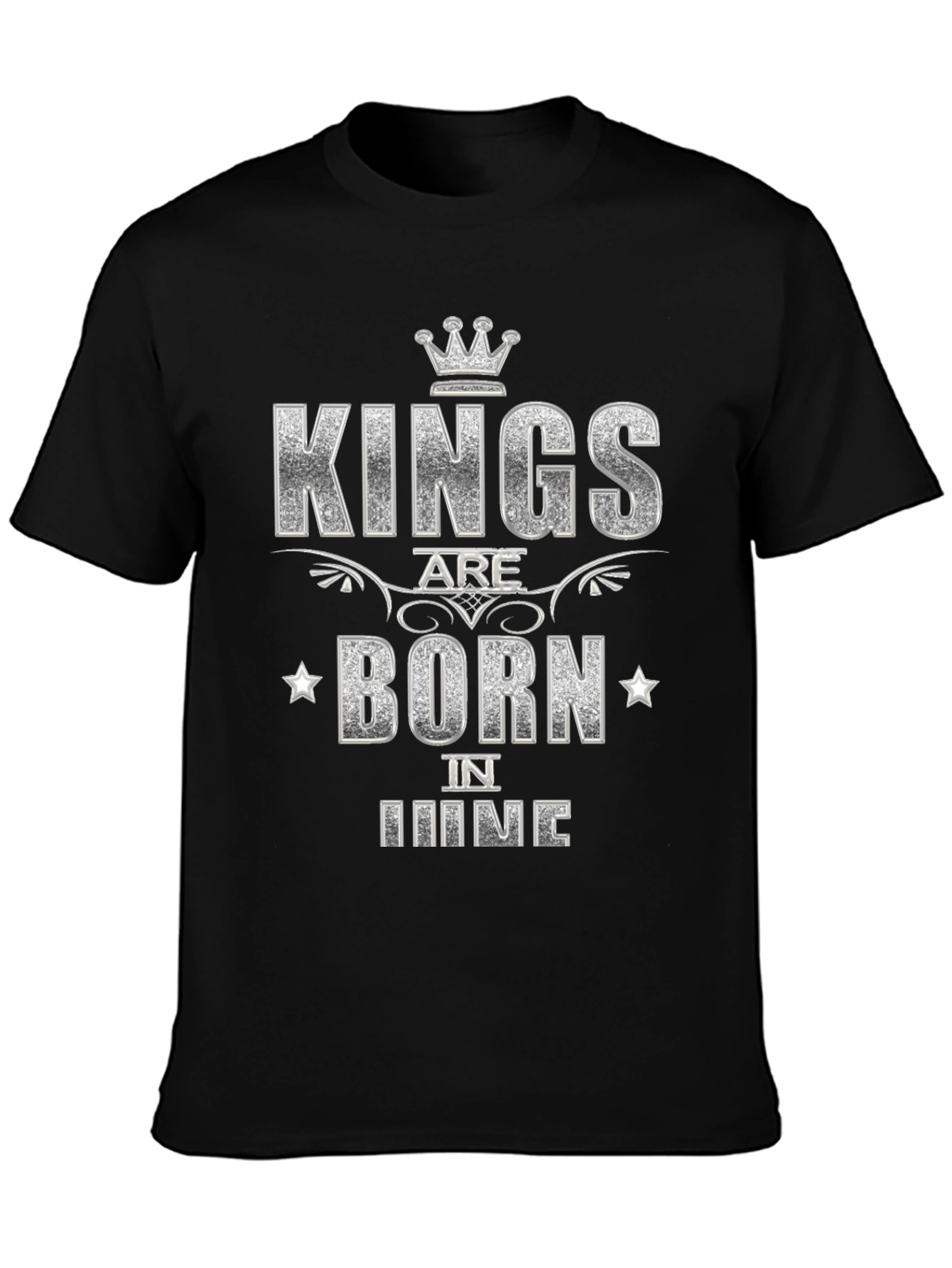Kings Are Born in June Black T-Shirt